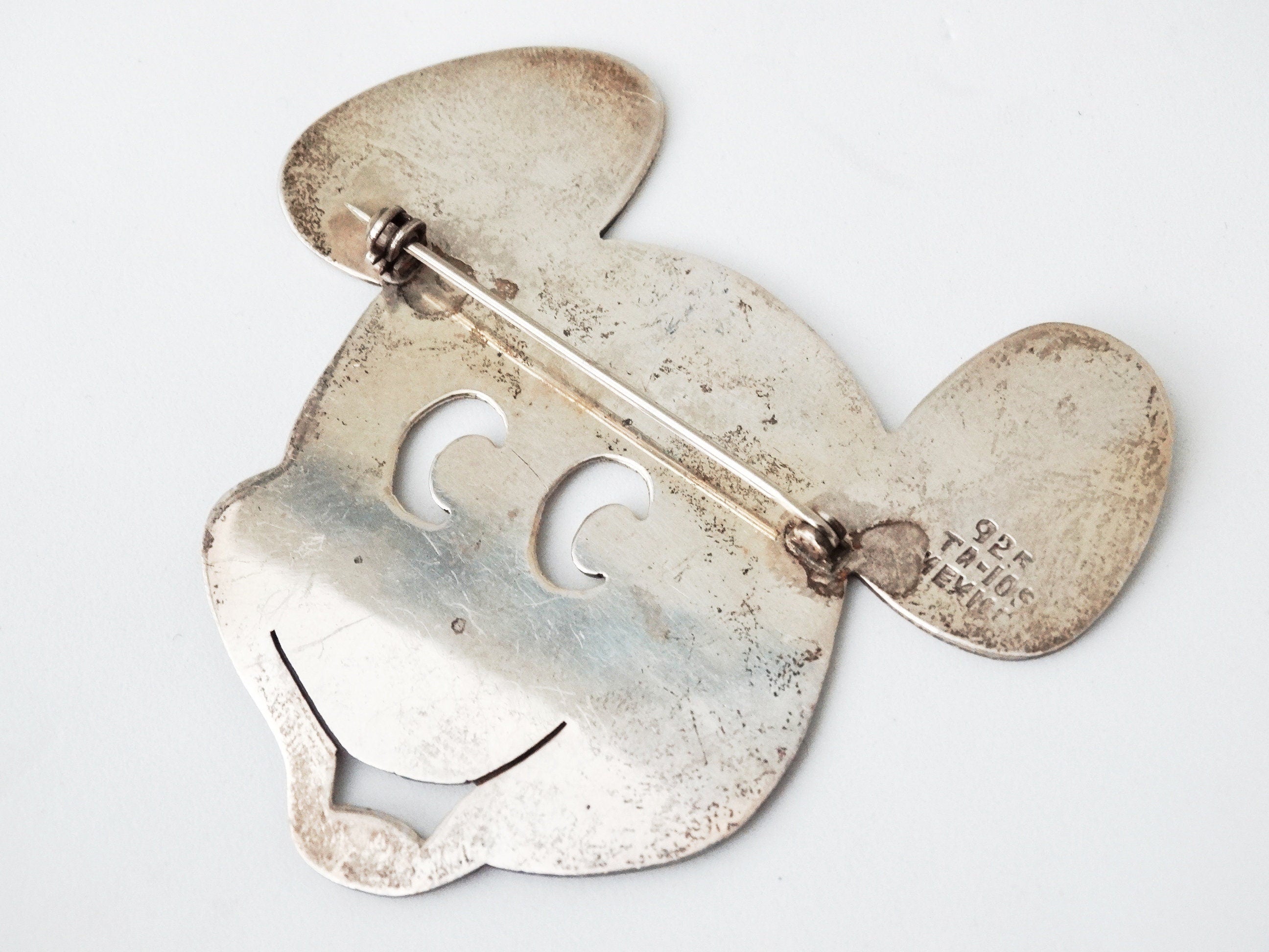 Vintage Sterling Silver Mickey Mouse Novelty Brooch | Shop THRILLING