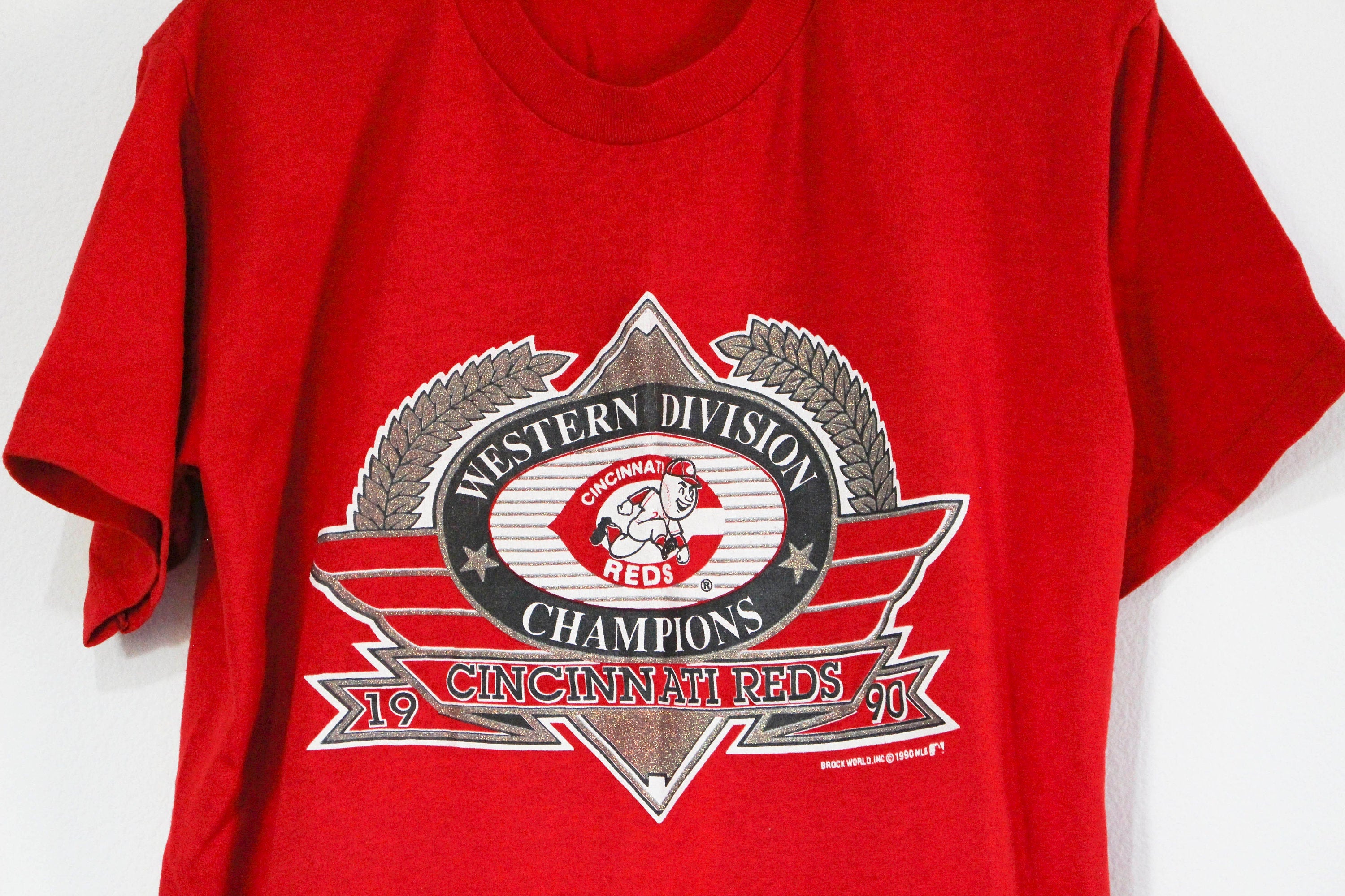 Vintage 1990 MLB Cincinnati Reds World Series Champions T-shirt Made in USA