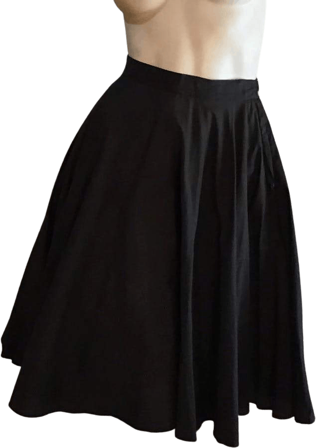 Vintage 50’s Iconic Circle Skirt Dancing Black Shop THRILLING