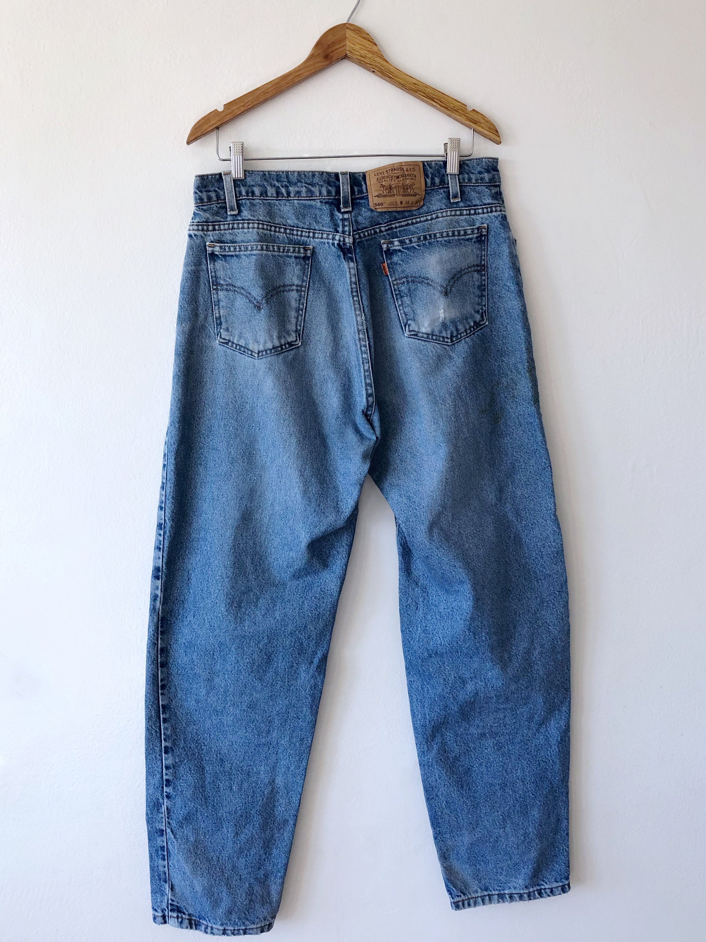 Vintage Orange Tab 560 Loose Fit Beat Up Jeans by Levi Strauss | Shop  THRILLING