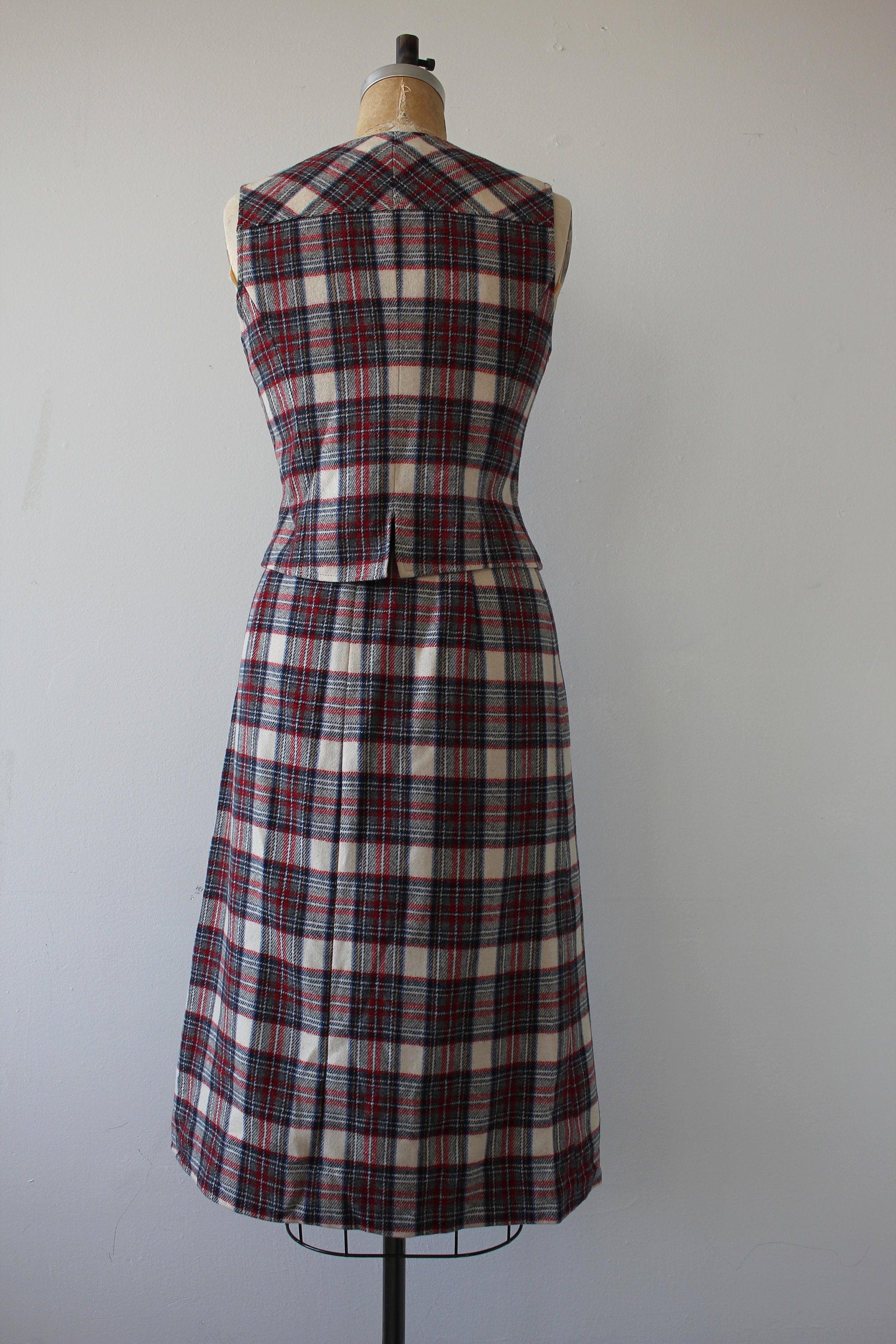 60's/70's Western Skirt Set with Retro Vest by Paddle & Saddle