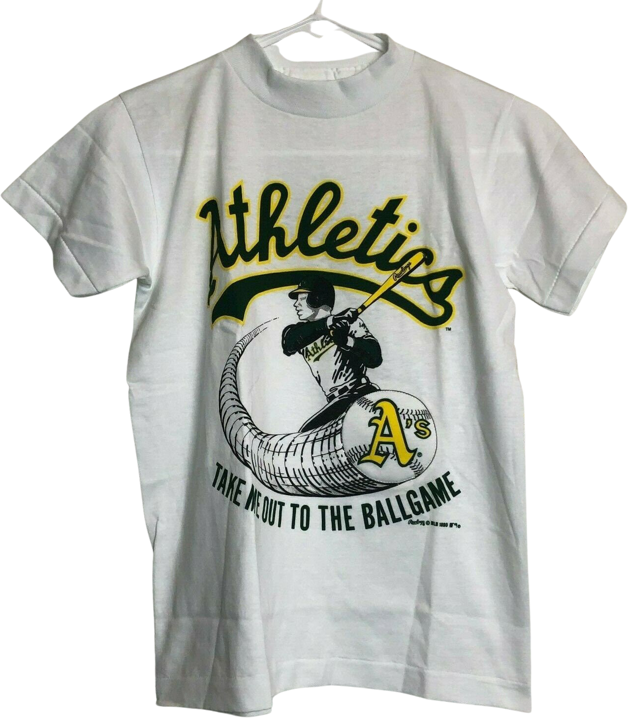 Vintage Deadstock 90s Oakland Athletics MLB Single Stitch T-Shirt New Old  Stoc