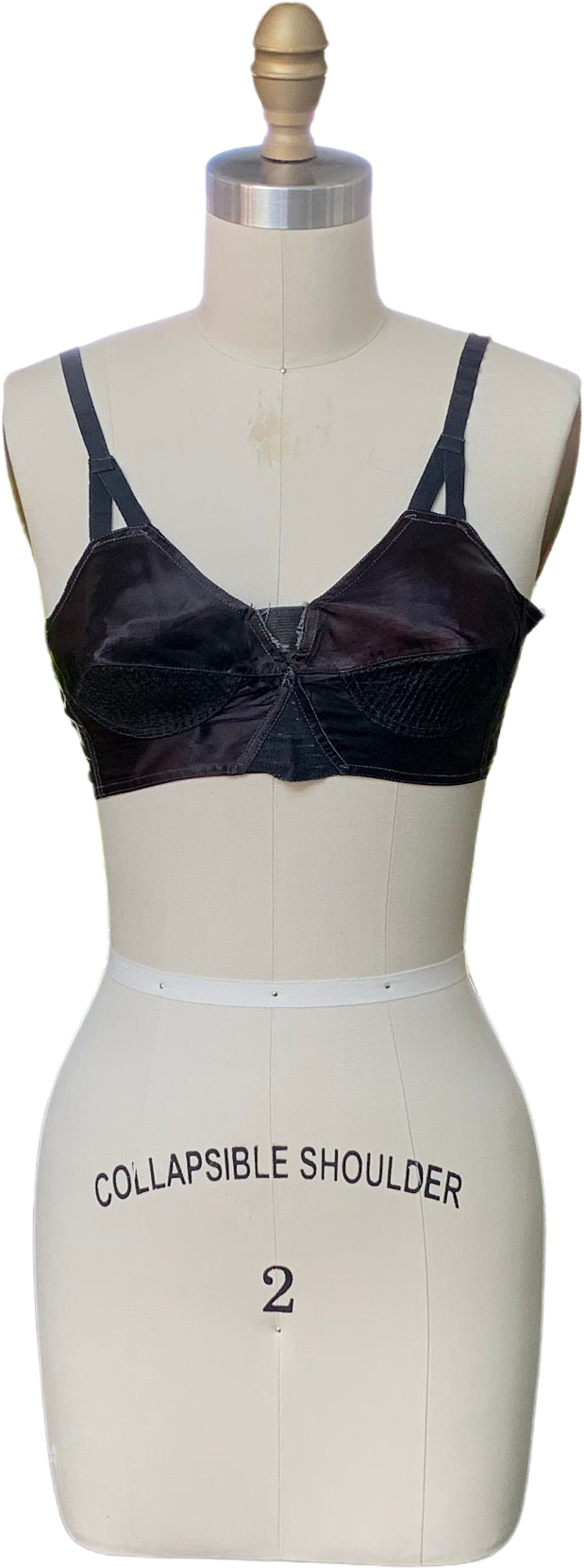 Discover Timeless Elegance with our Black Satin Bullet Bra - What