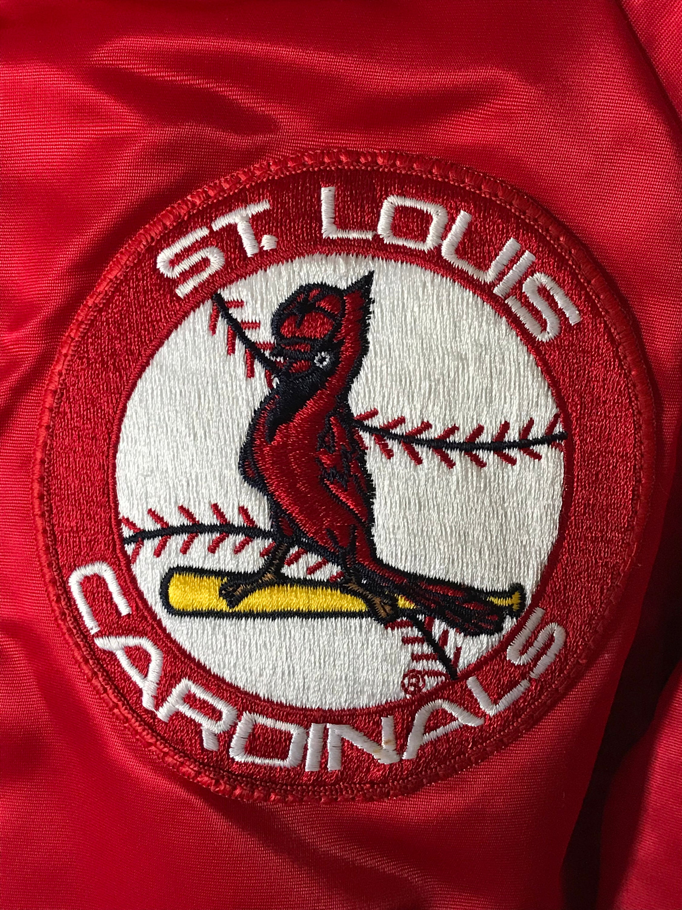 VINTAGE Chalk Line Red St. Louis Cardinals Satin Warm Up Jacket