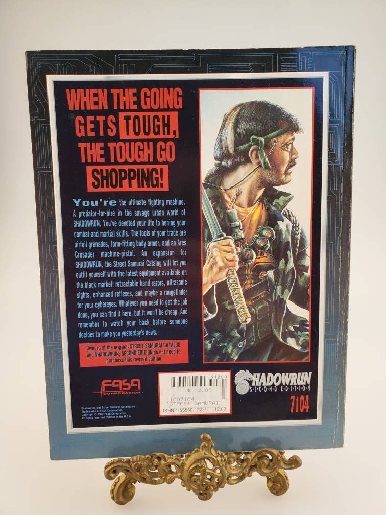 Vintage Fasa 7104 Street Samurai Catalog Shadowrun Source Softcover