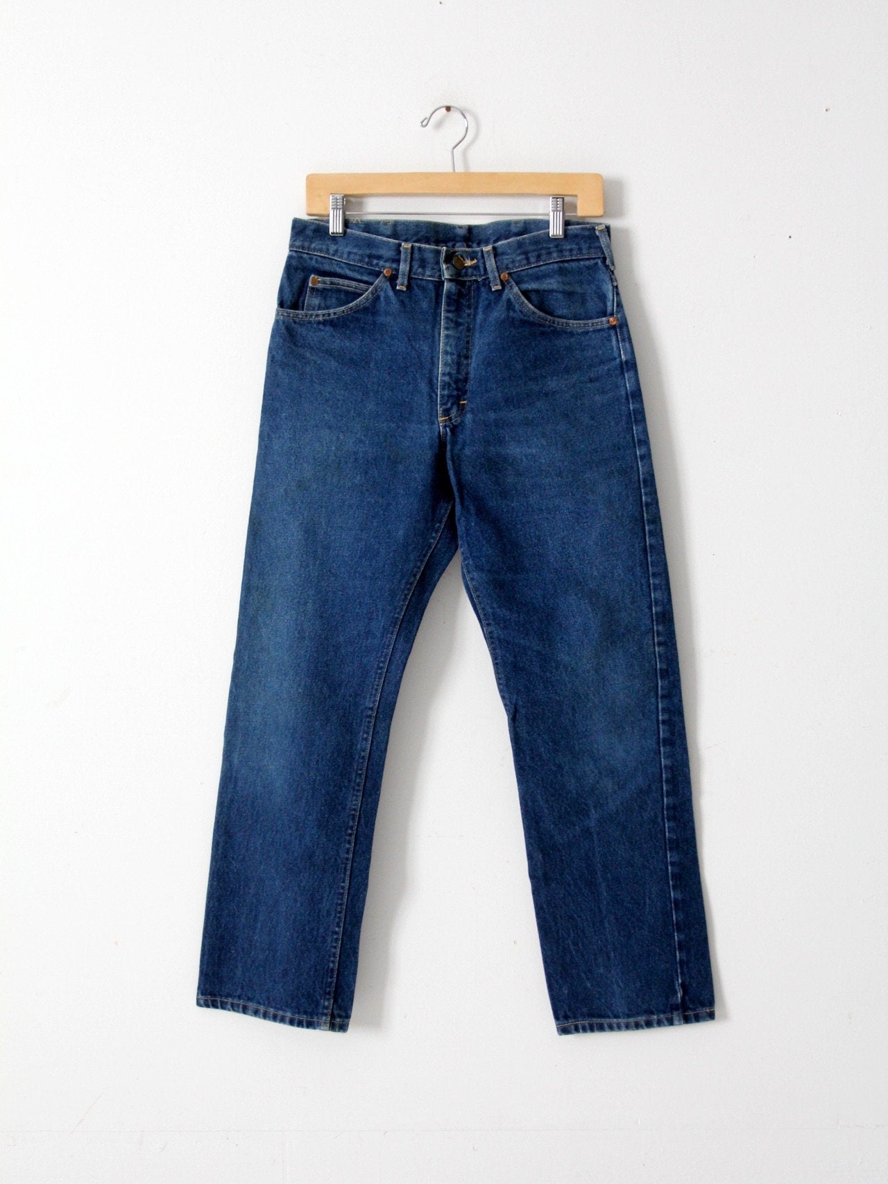 80s Lee Riders High Waisted Dark Wash Jeans - Small Long, 26.5