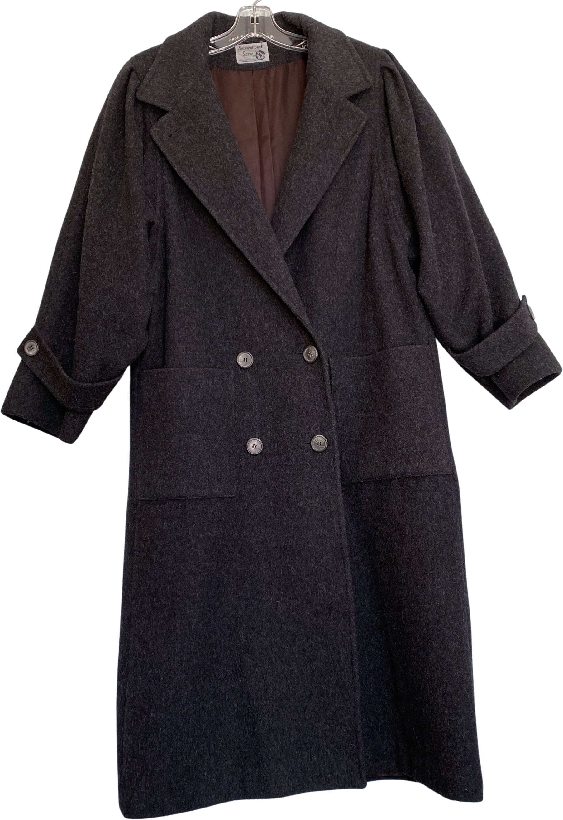 International scene sale wool coat