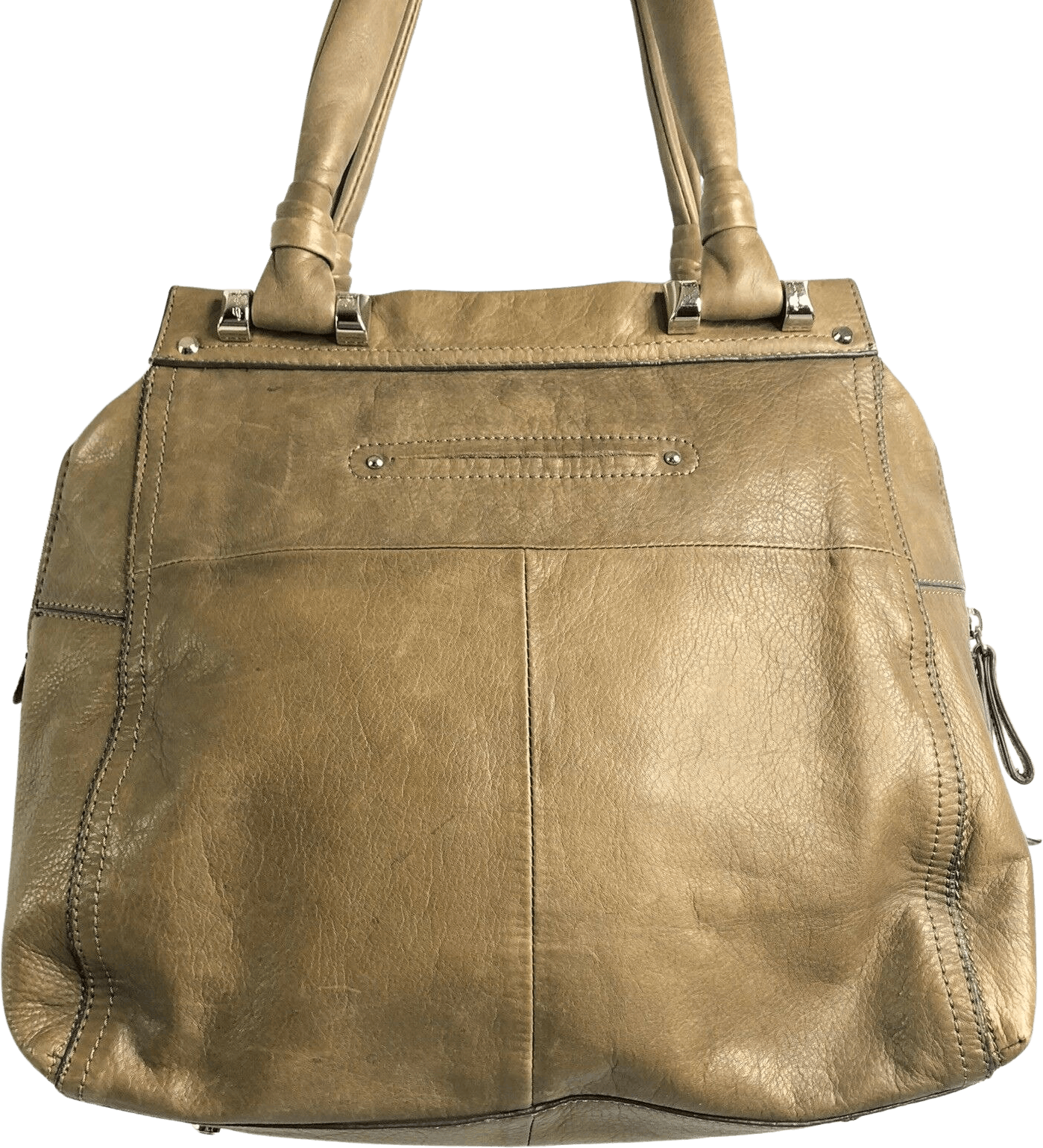 Vintage Bronze Brown Leather Shoulder Bag By B Makowsky | Shop THRILLING