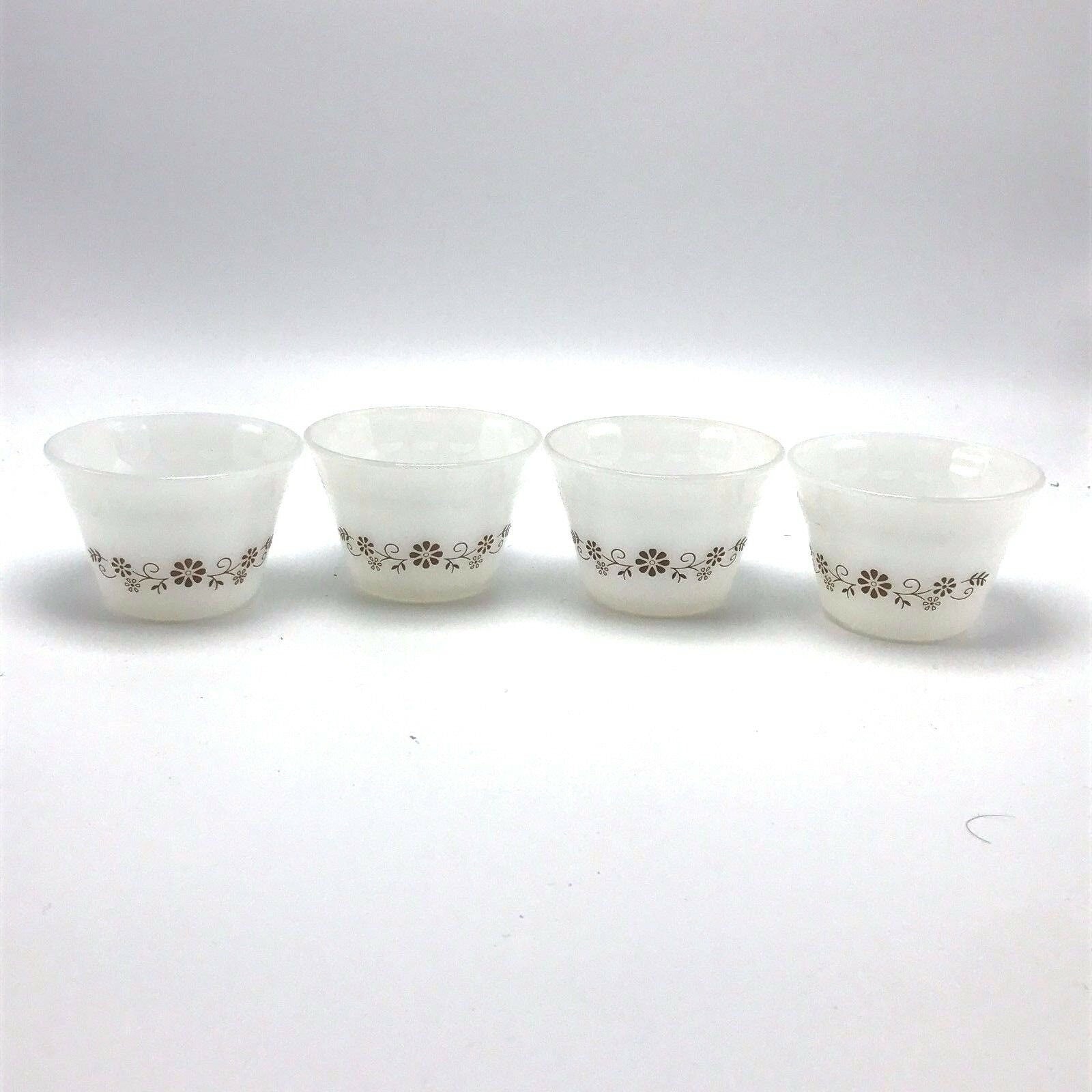 Custard Cups Dynaware Pyr-o-rey Vintagemilk Glass 