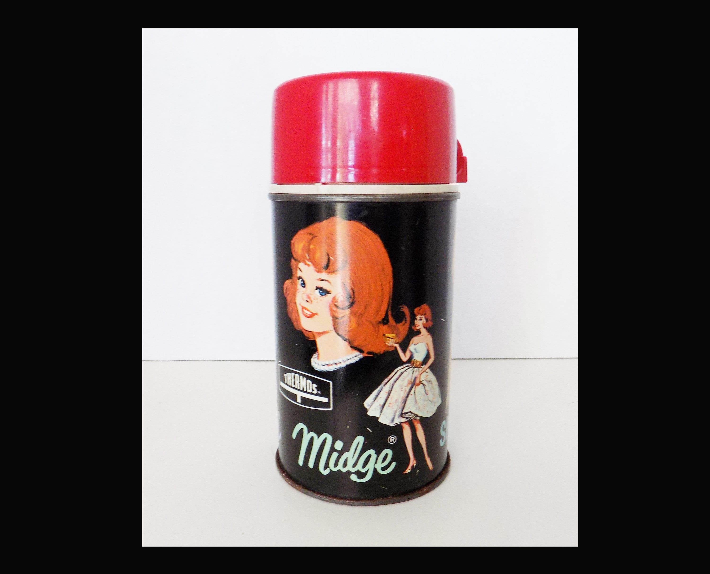 1962 Barbie and Midge Lunchbox Thermos 