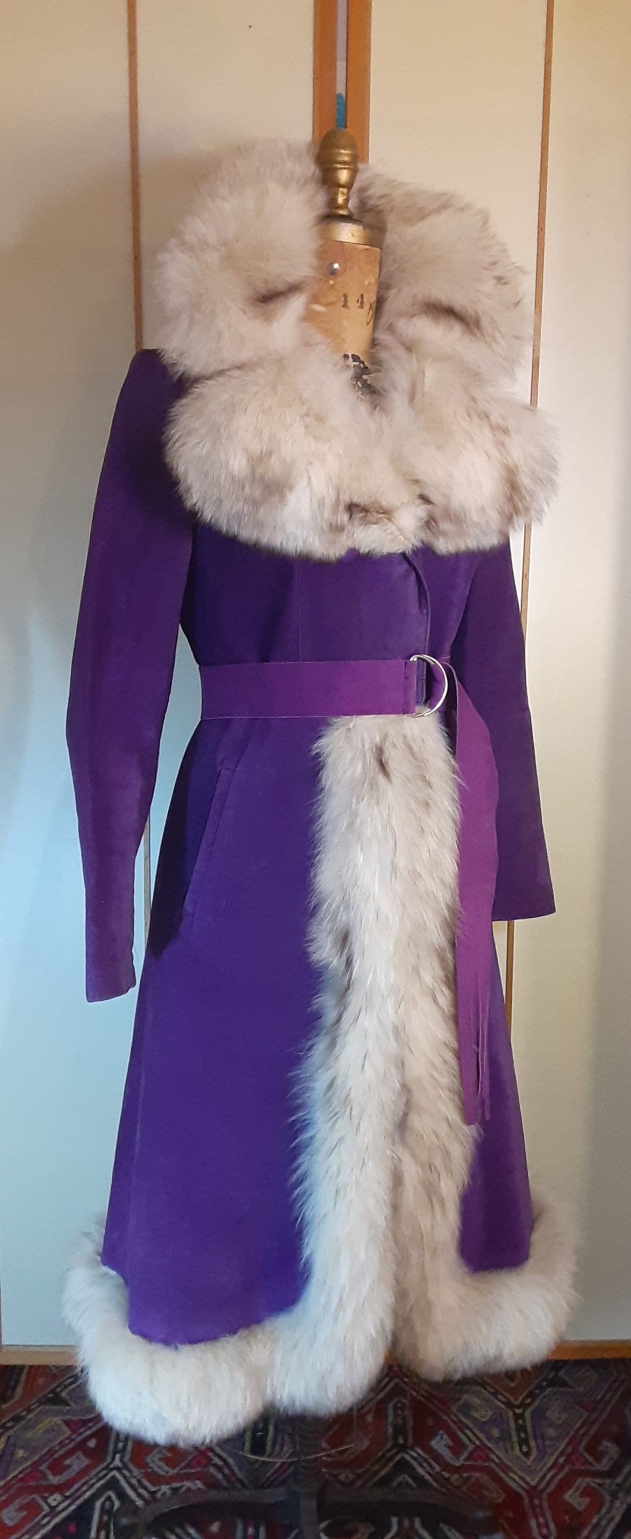 Vintage purple fur outlet coat