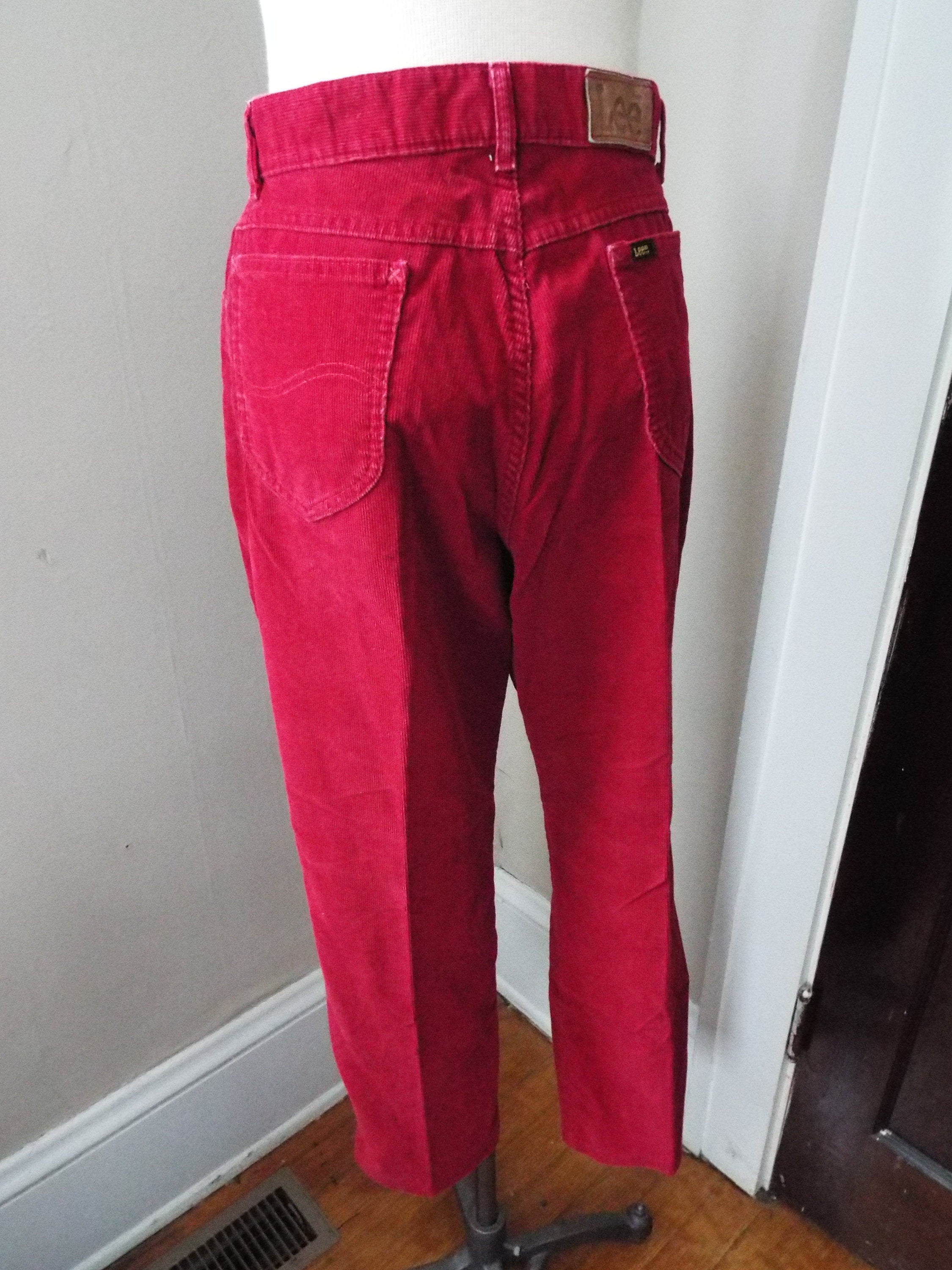 Vintage Deep Red Corduroy Pants by Lee | Shop THRILLING