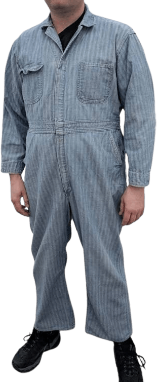 70s Mens Coveralls Overalls Montgomery Ward Workwear Vintage by