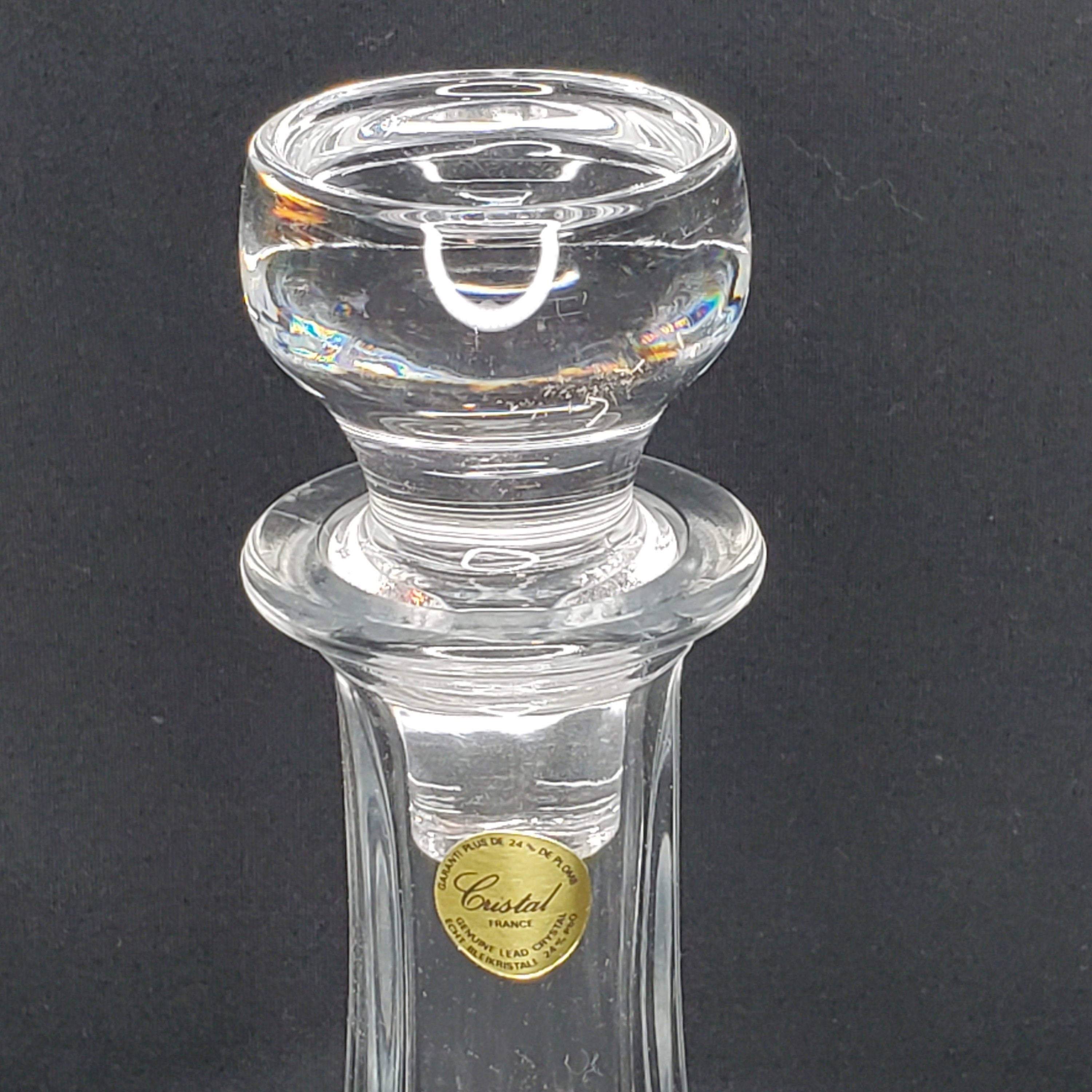 Decanter with 2 liqueur glasses, Cristallerie St. Louis,…