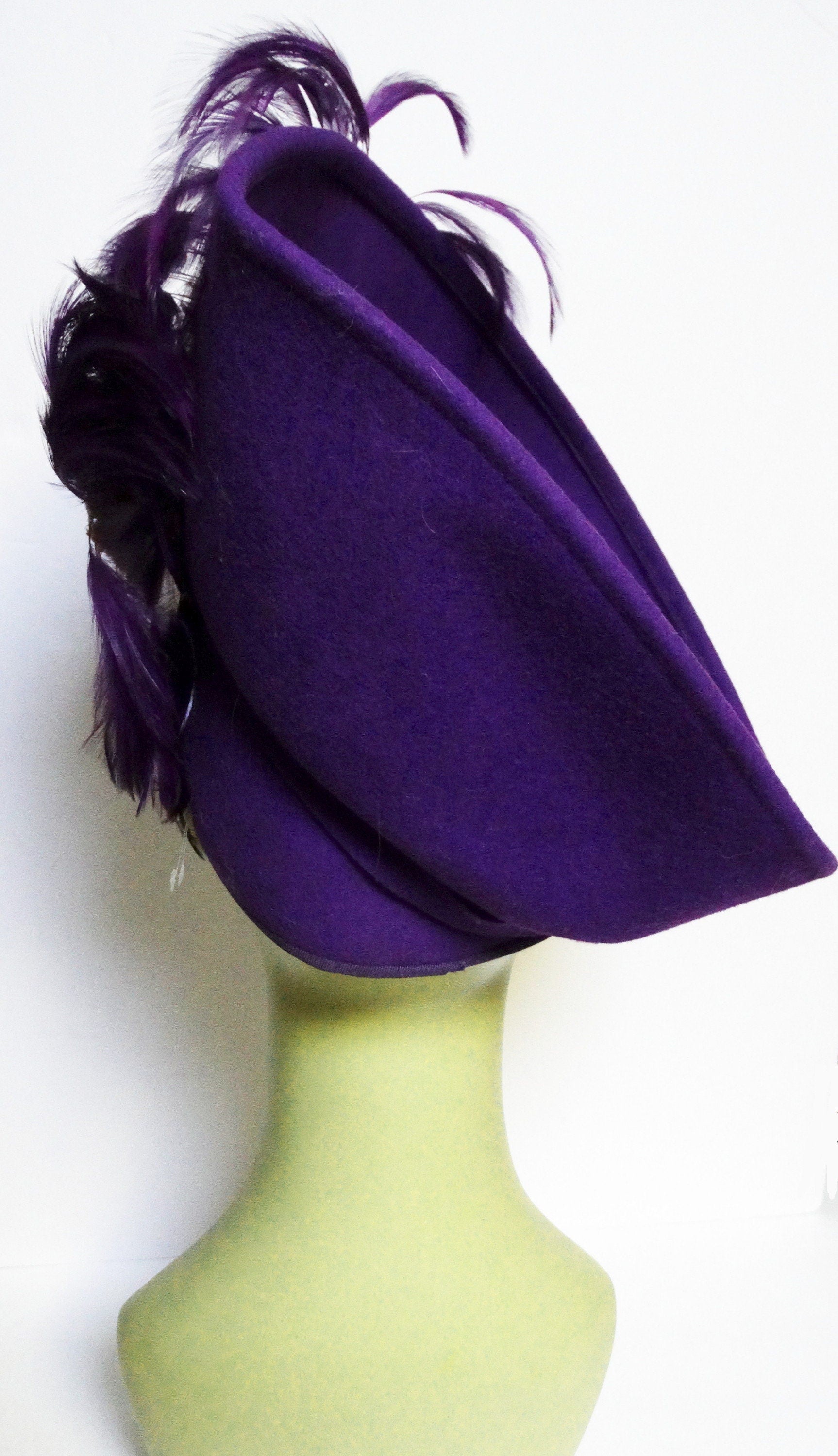 Vintage Purple Feather Jack Mcconnell Hat | Shop THRILLING