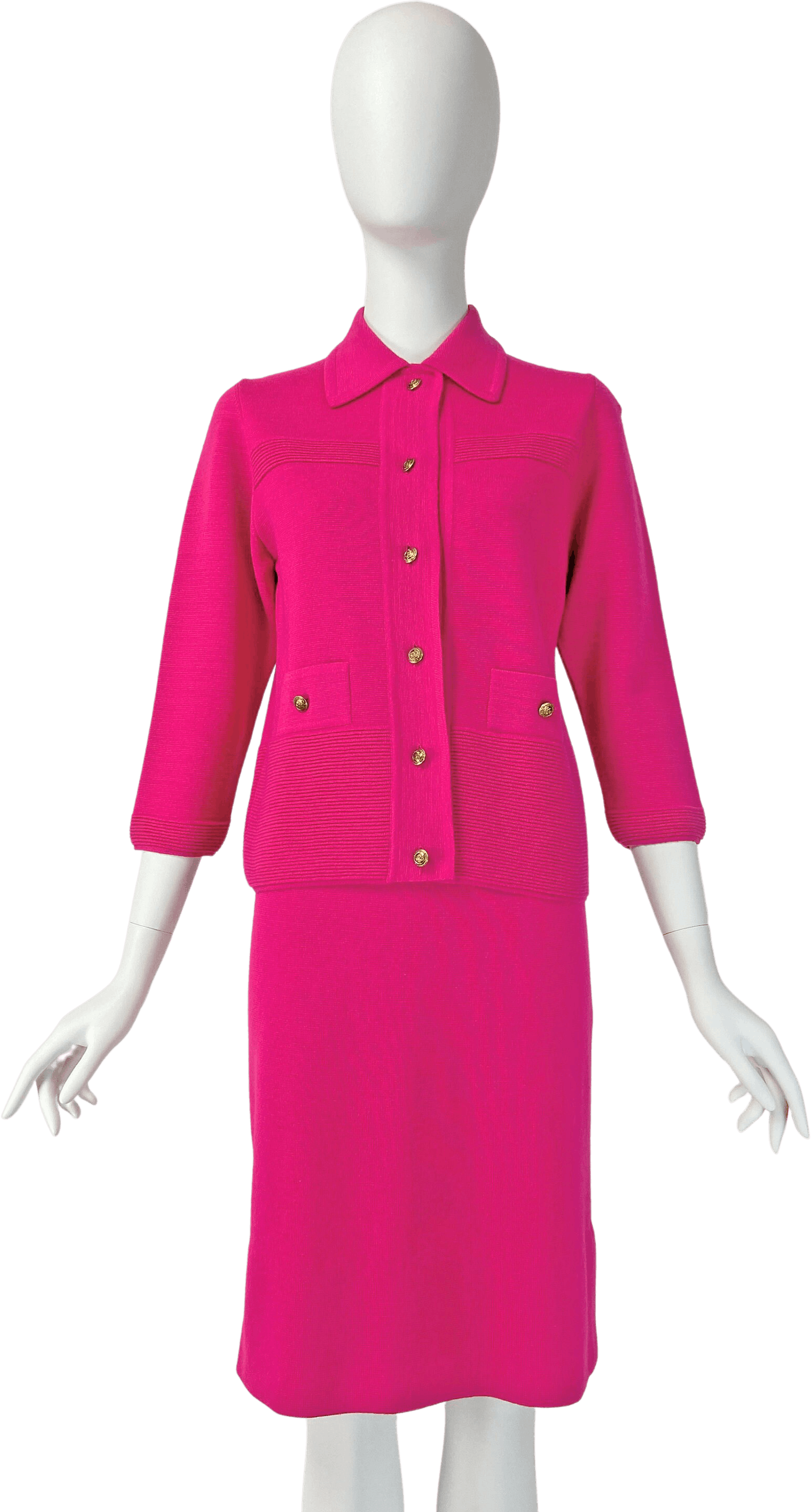 1960s pink outlet skirt suit