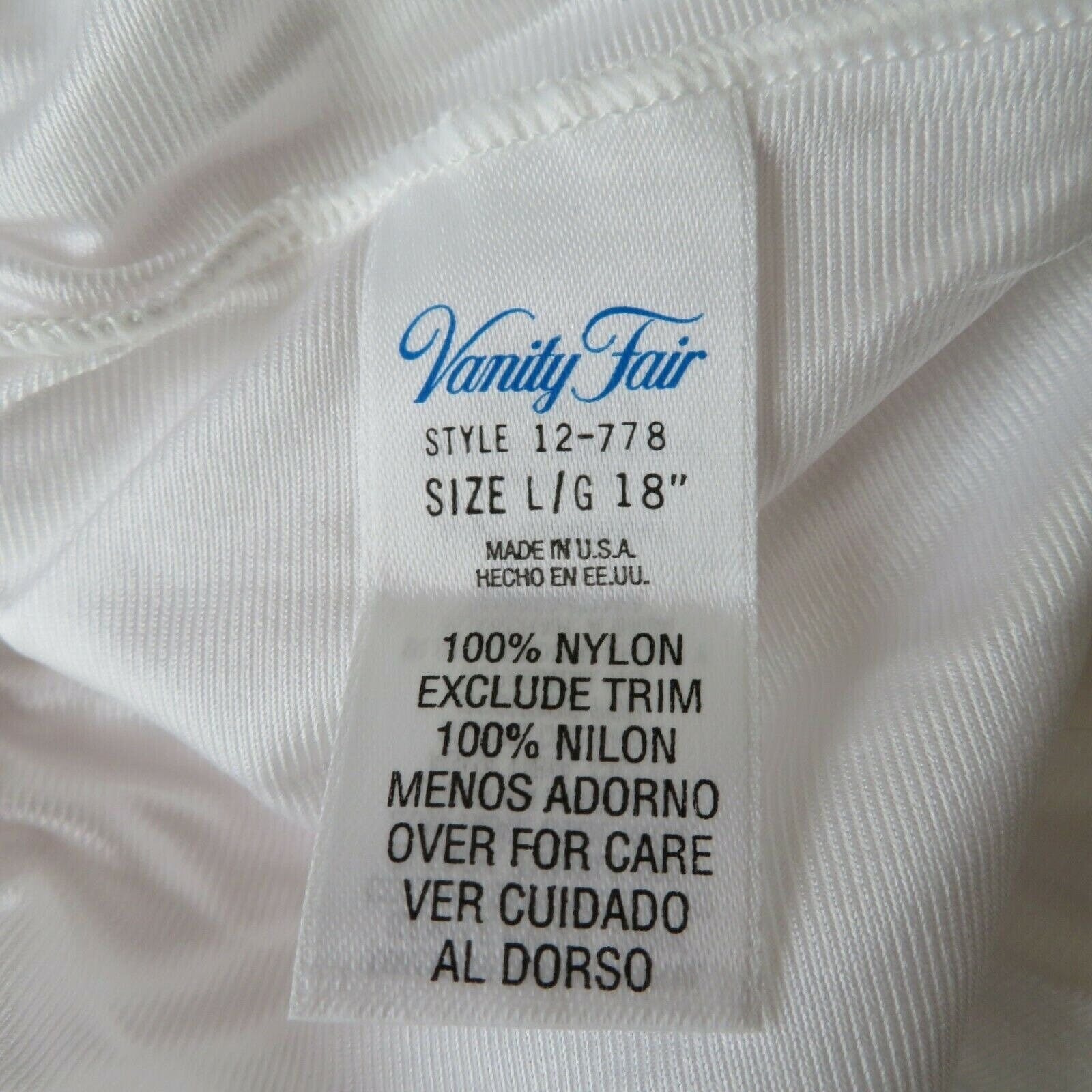 Vintage Vanity Fair White Petti Leg Slip Large By Vanity Fair | Shop
