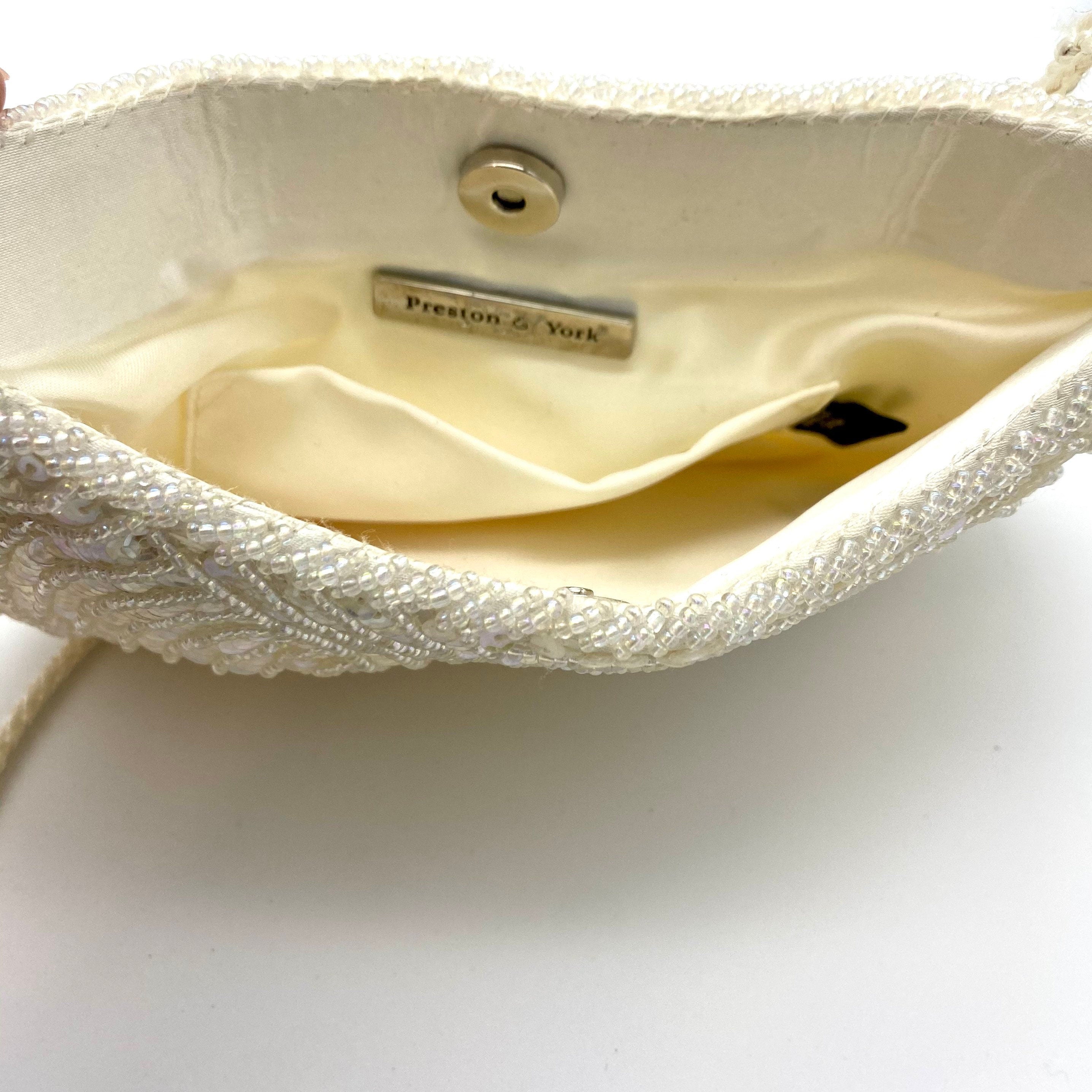 Vintage 60s Beaded Sequin Handbag Purse Mini Clutch Made In Japan