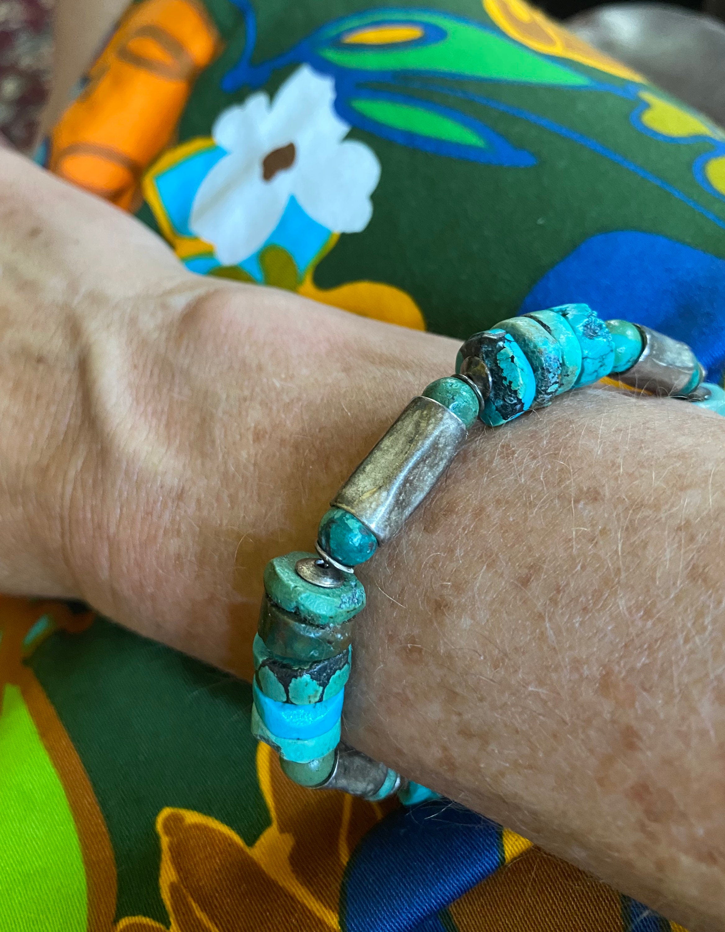 Vintage Silpada Turquoise Heishi Bead Bracelet By Silpada Shop THRILLING