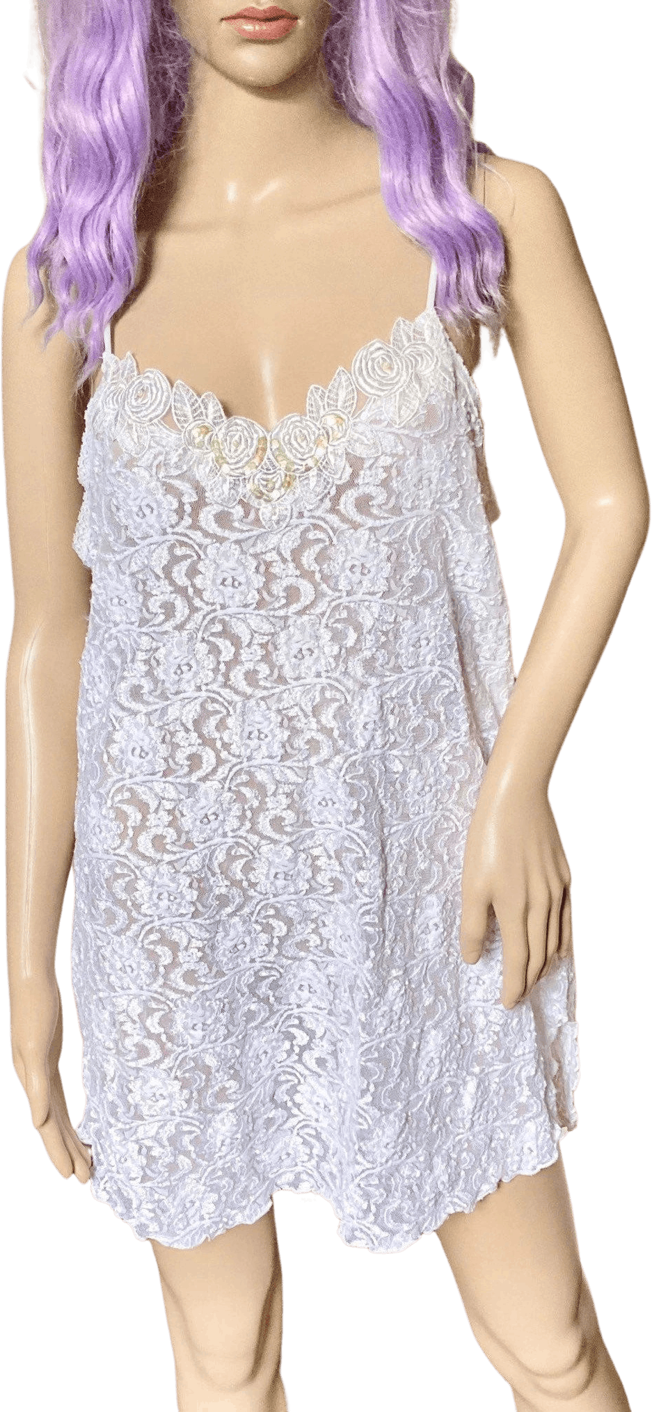 Vintage Sheer Lace Nightgown Lingerie Shop Thrilling