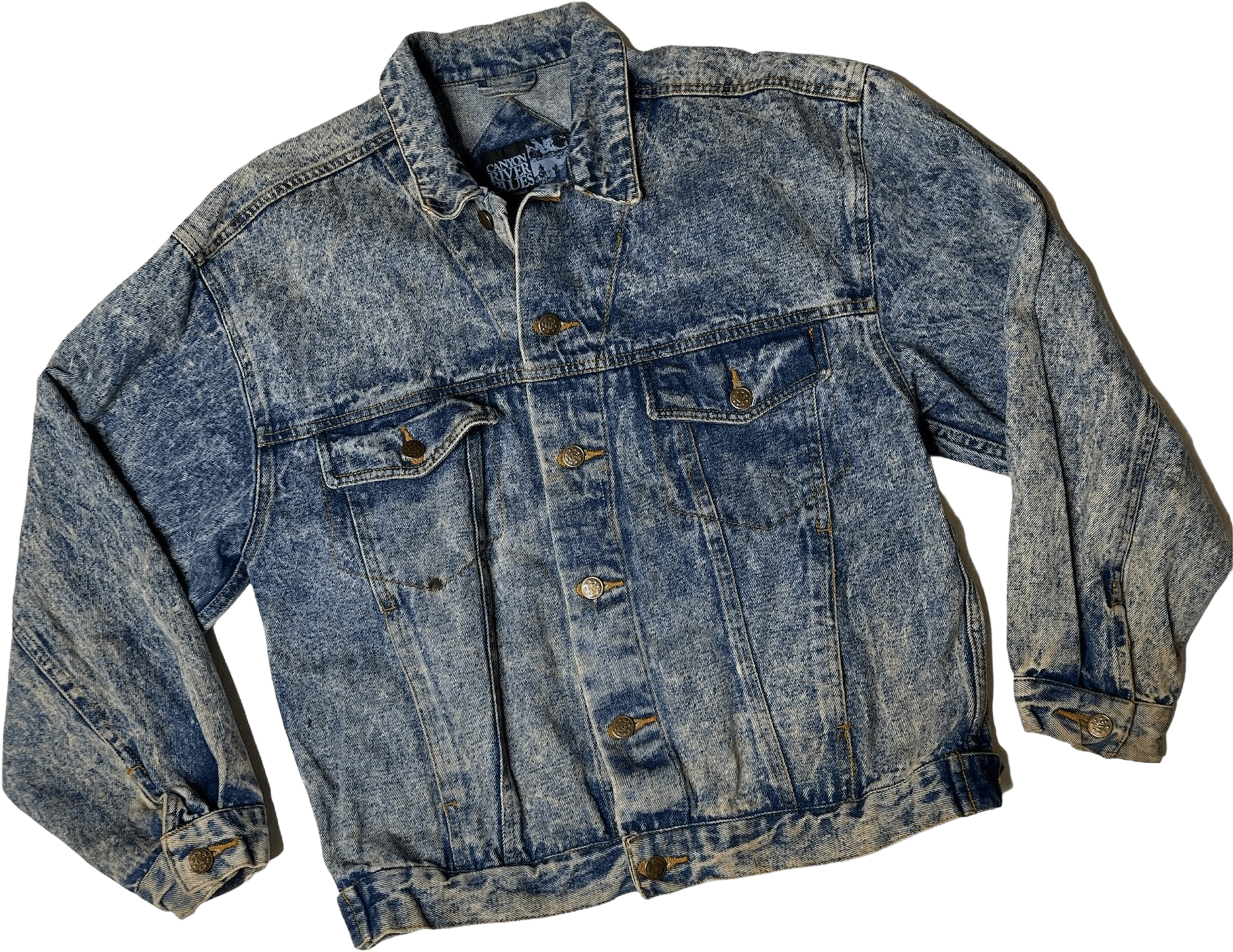 Vintage Acid Wash Denim Jean Jacket by Canyon River Blues Shop
