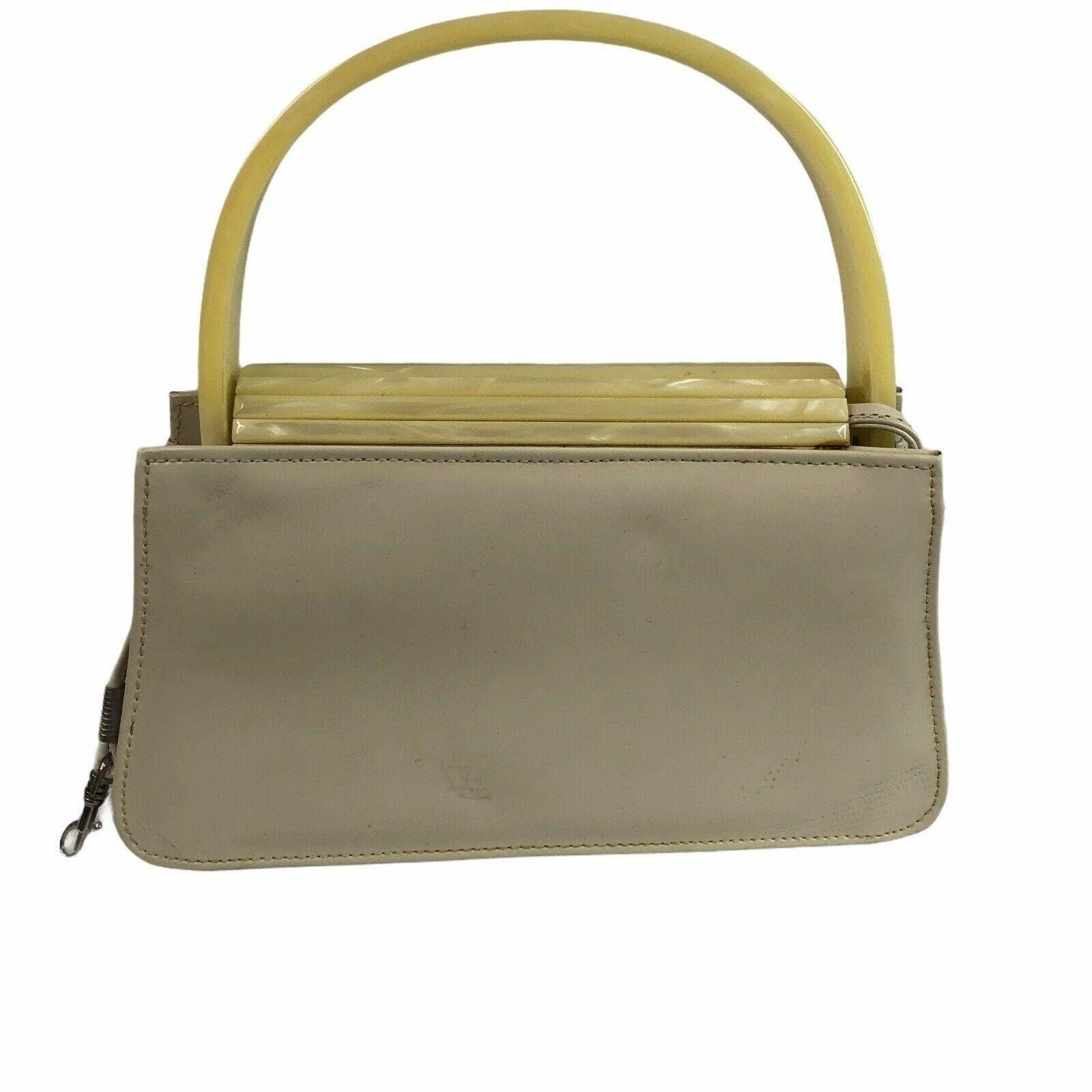 Vintage Sisley Ivory Leather Bag