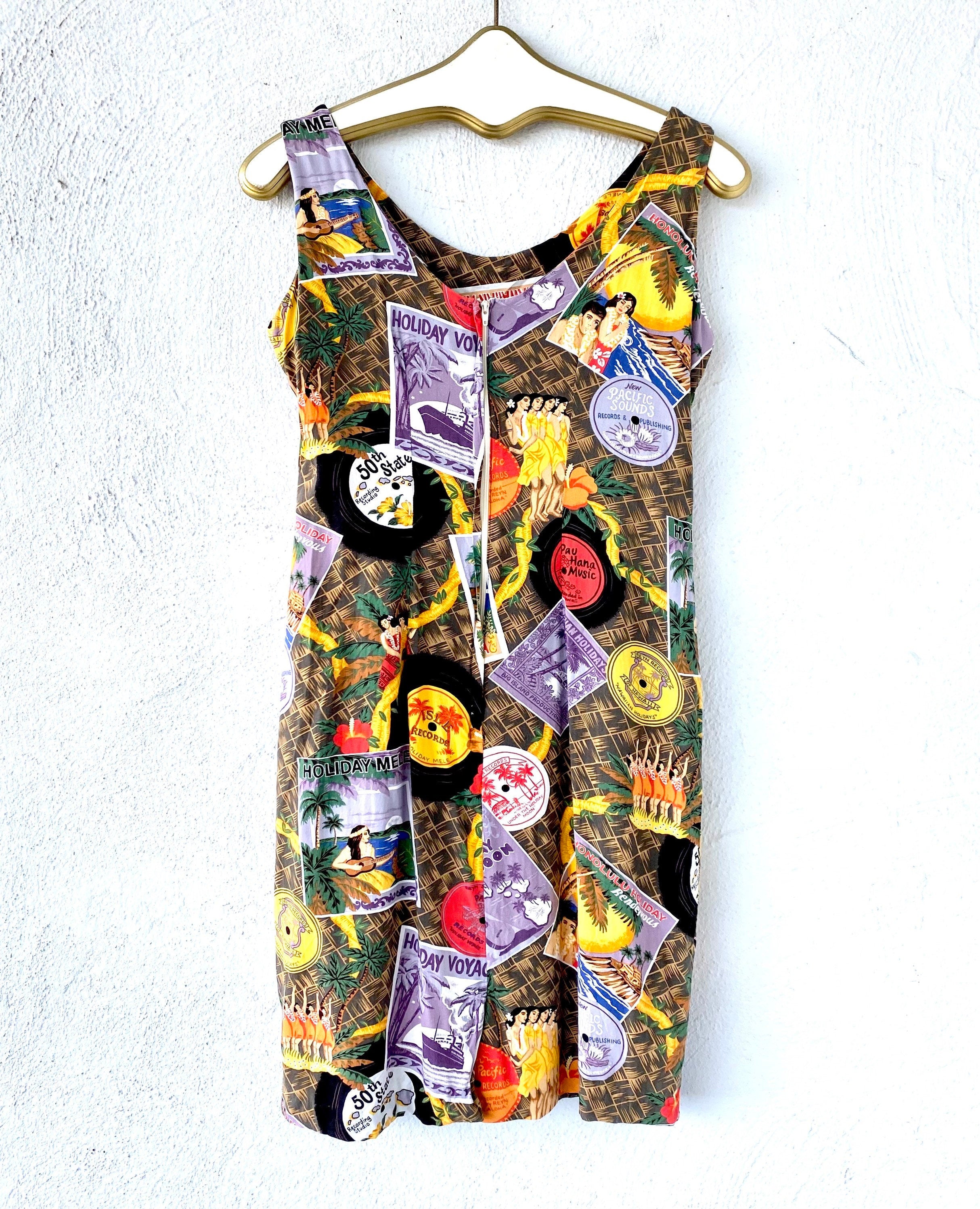 Vintage 90’s Hawaiian Rayon Aloha Hawaii Holiday Tank Dress | Shop 