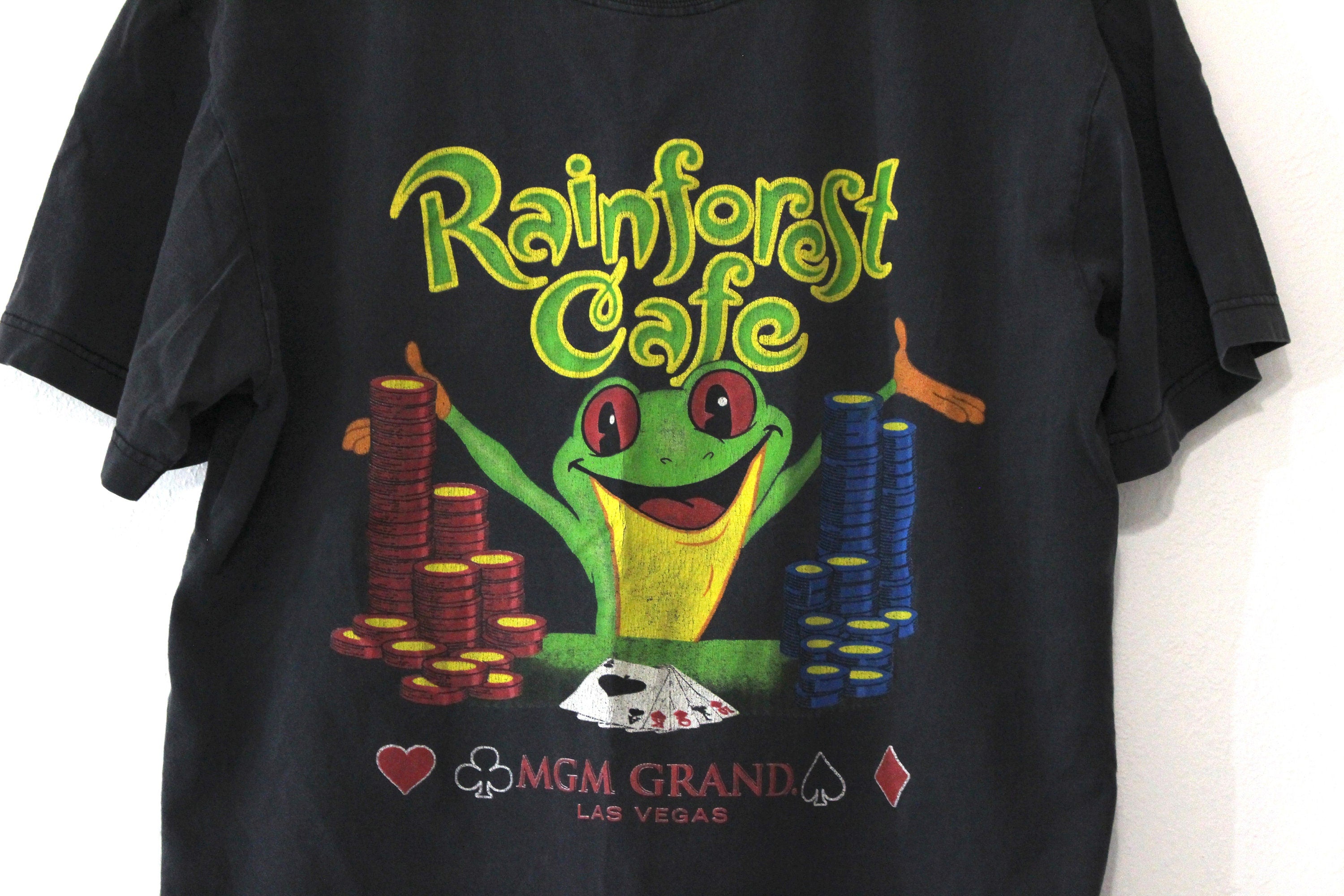 Vintage Rainforest Cafe Grand Las Vegas Frog T-Shirt by Rainforest