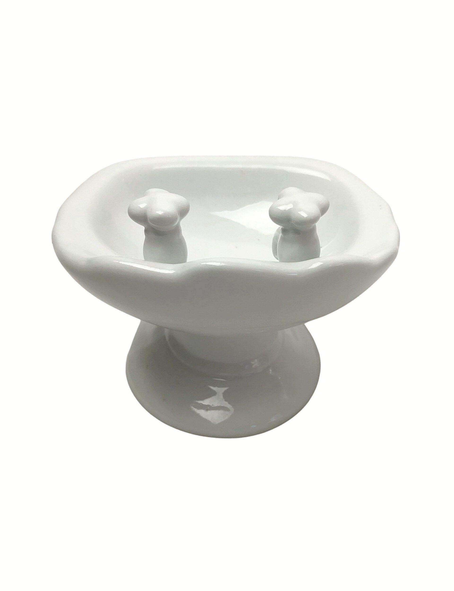 Vintage Miniature Pedestal Sink Porcelain Powder Room Vanity Soap Dish