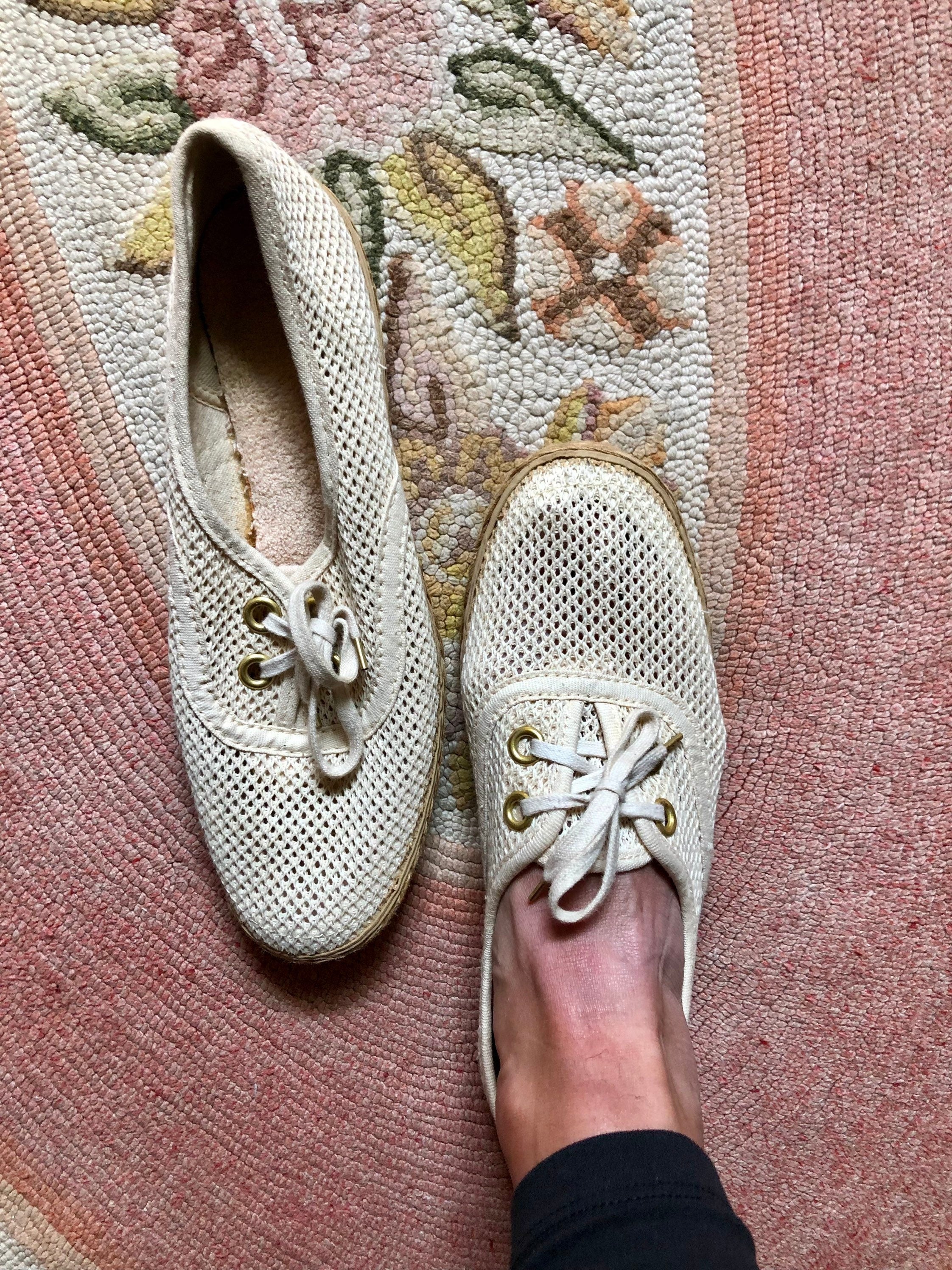 Adorable Vintage 80s Woven Keds Shoes Women's Shop THRILLING