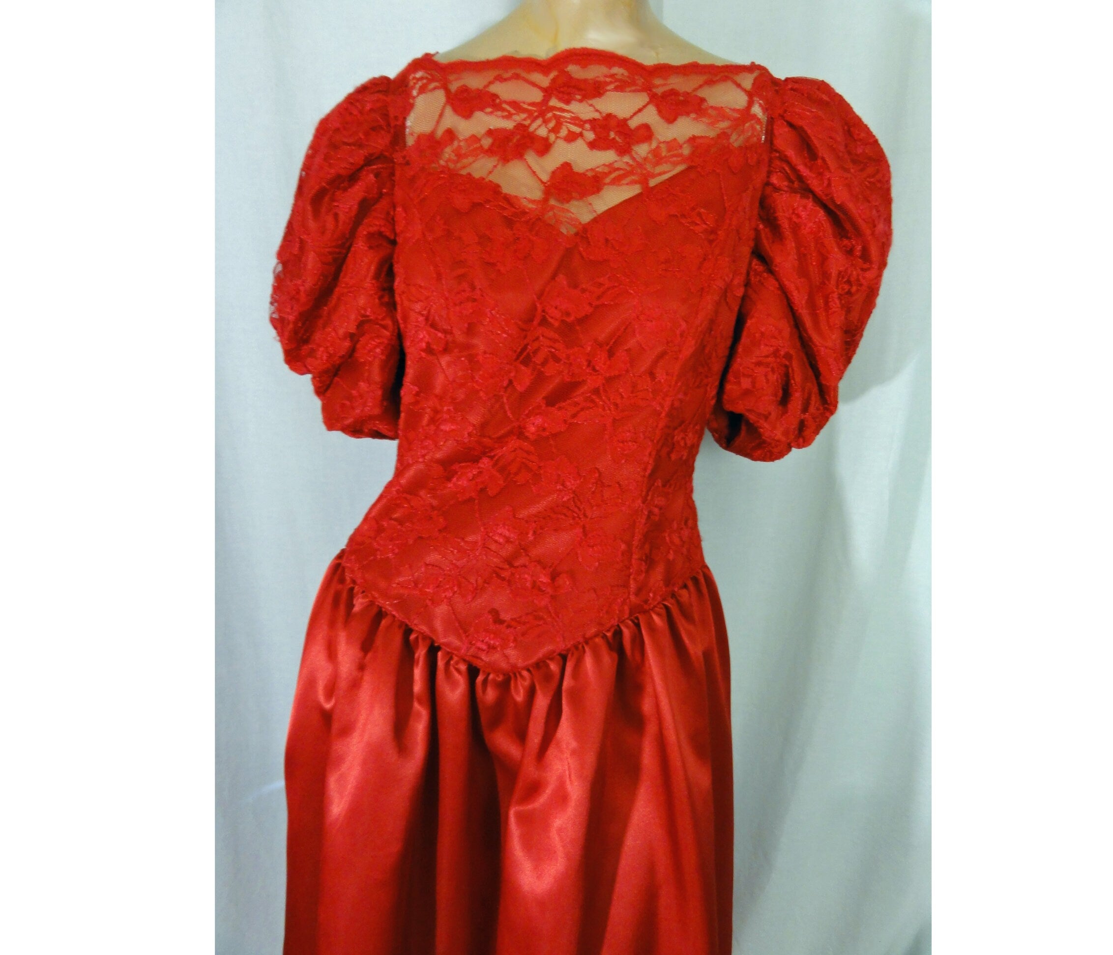 Vintage red 80's Studio 1 dress M L 8 main image 1