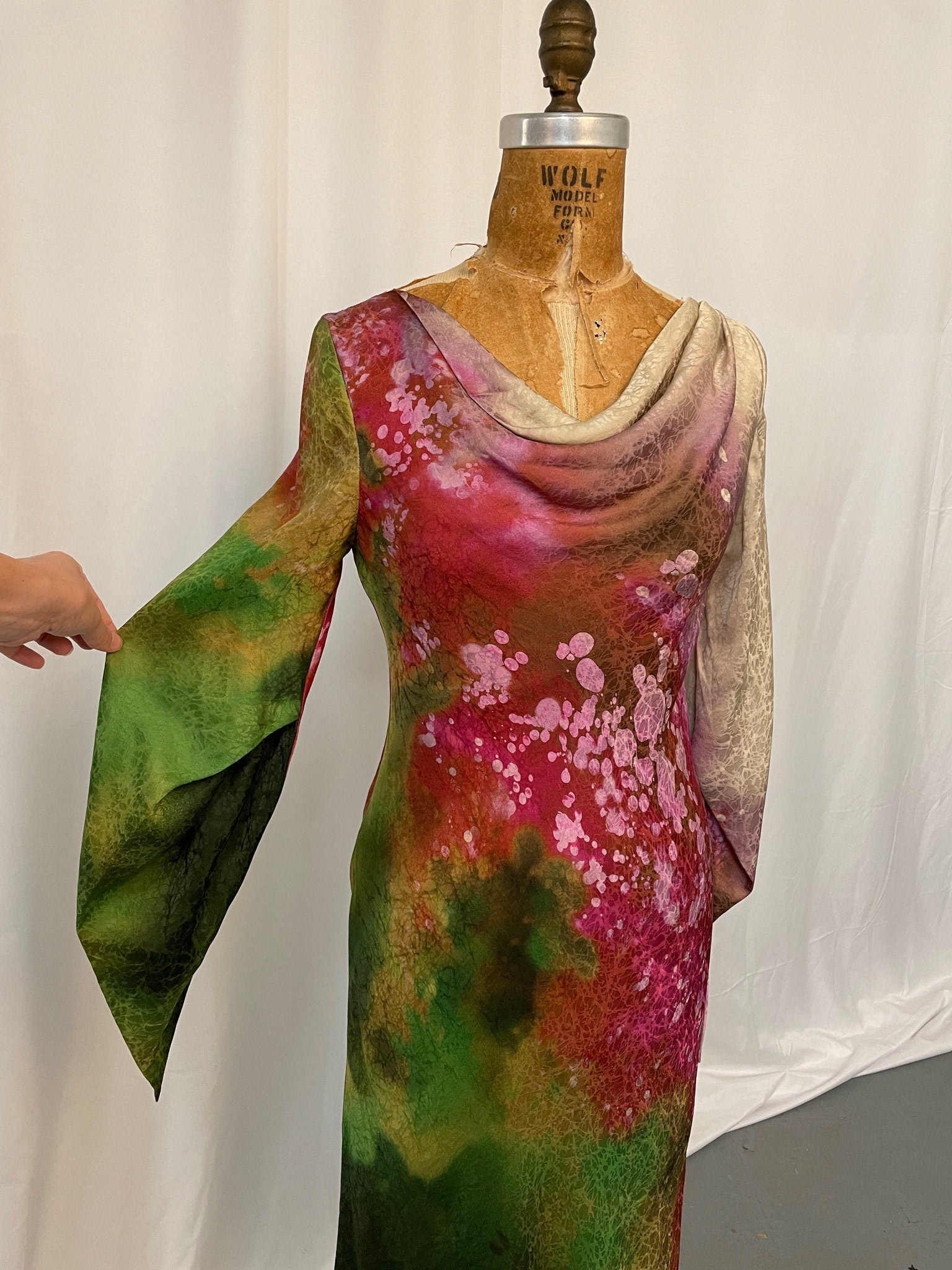 Vintage Tie Dye Silk Dress by Tom and Linda Platt Shop THRILLING