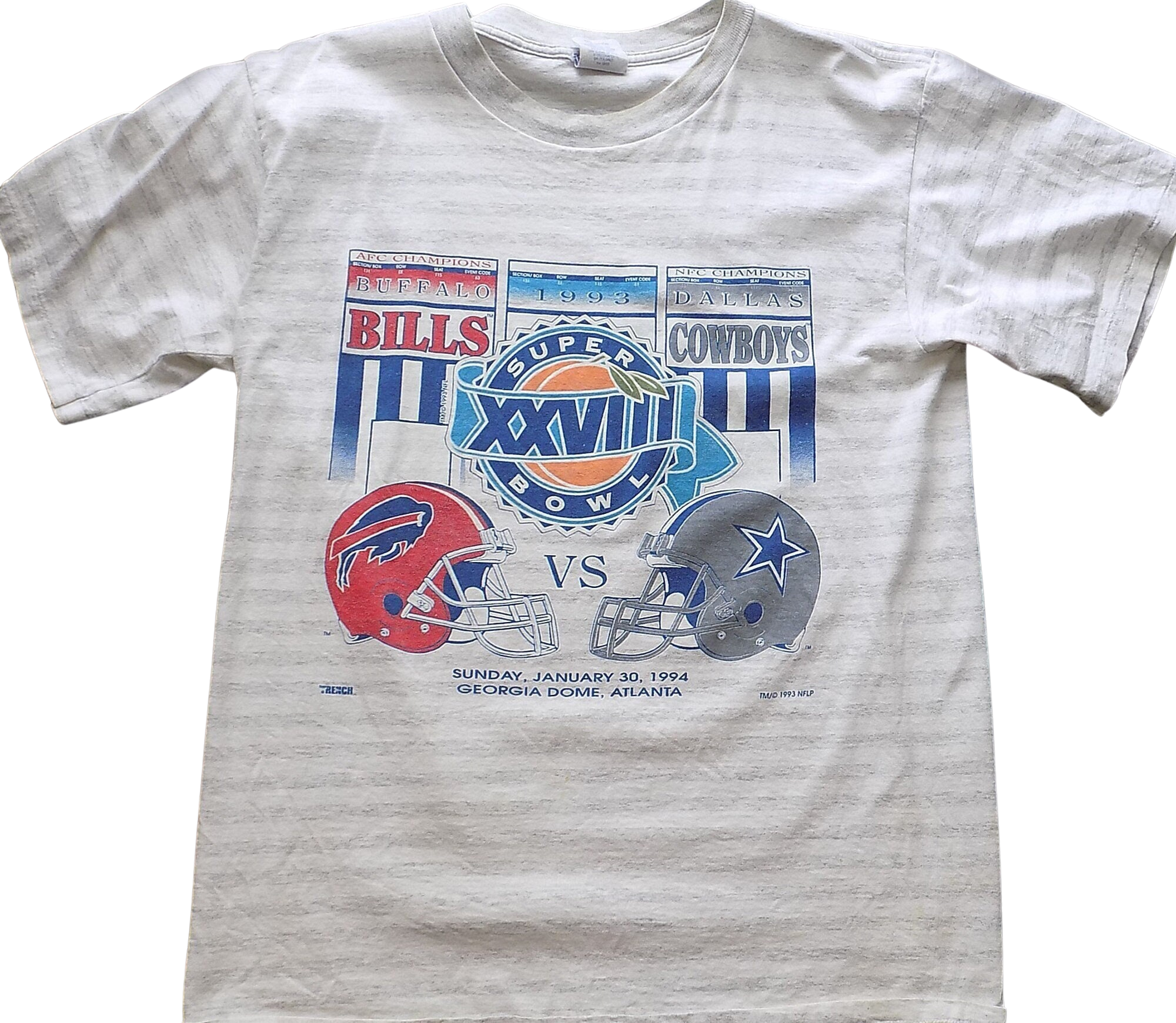 Unisex Vintage 1993 Dallas Cowboys Super Bowl Tee USA