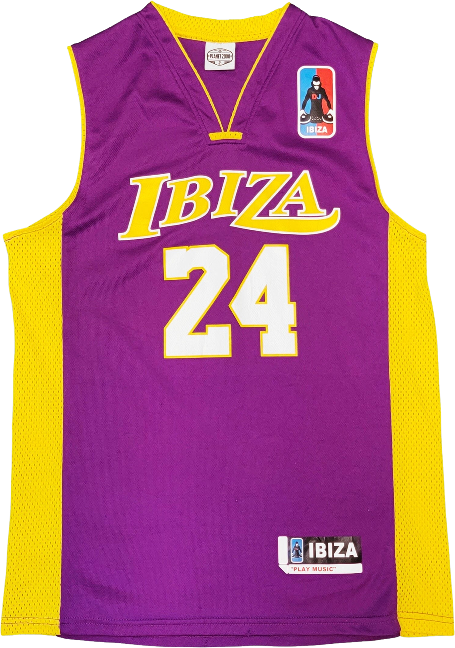 24 Yellow Number Twenty-four Purple Basketball Jersey A-Line