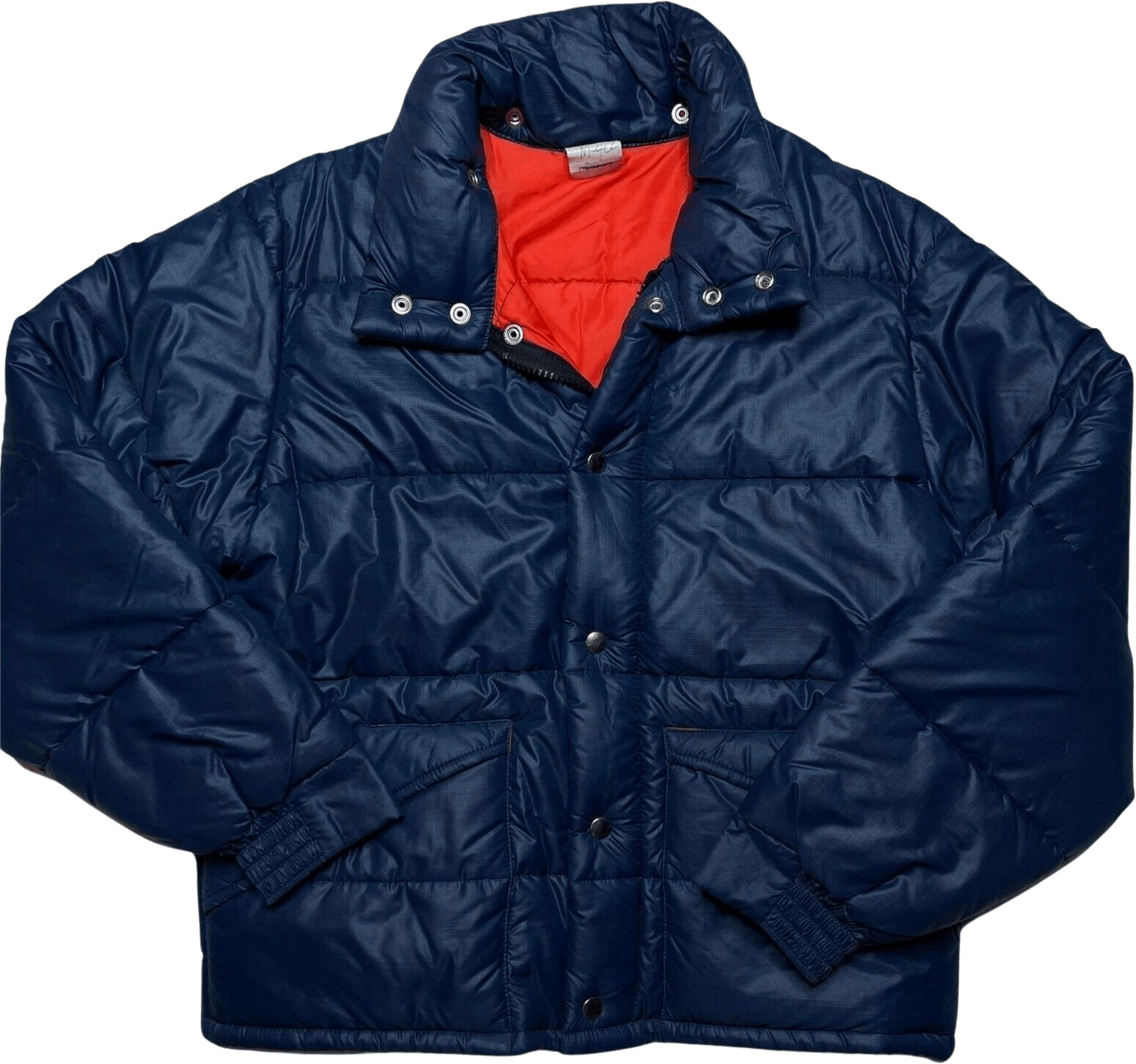 Vintage Men's Navy Blue Puffer Jacket by Shanahan Shop THRILLING