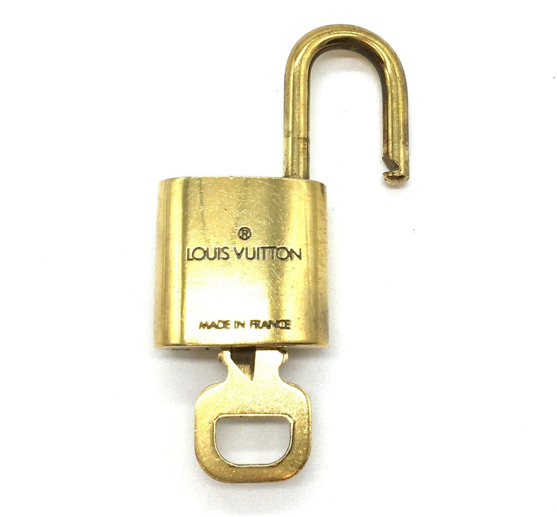 Vintage Gold Brass Lock and Key Set #319 by Louis Vuitton
