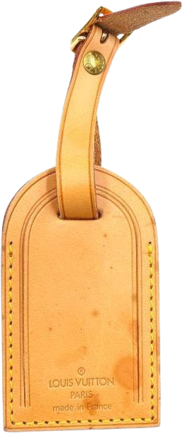Louis Vuitton Name ID Leather Bag Tag - Authentic Large Luggage Tag