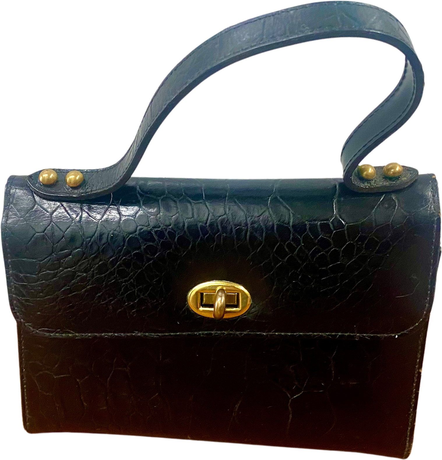 Vintage 1950s/60s Alligator Leather Purse Handbag -  Hong Kong