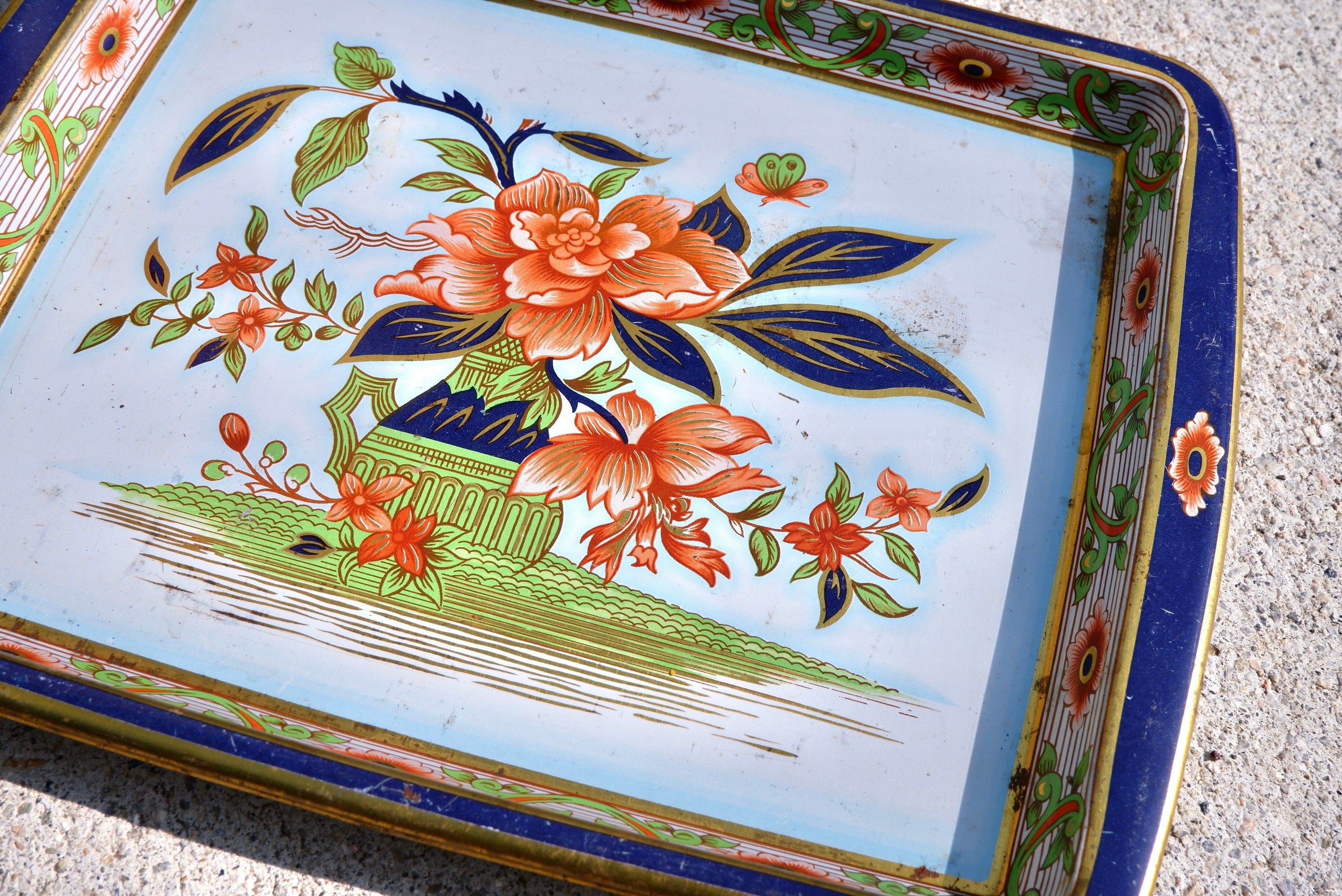 Vintage - Daher Decorated Ware Tin Tray (Made in England) 16