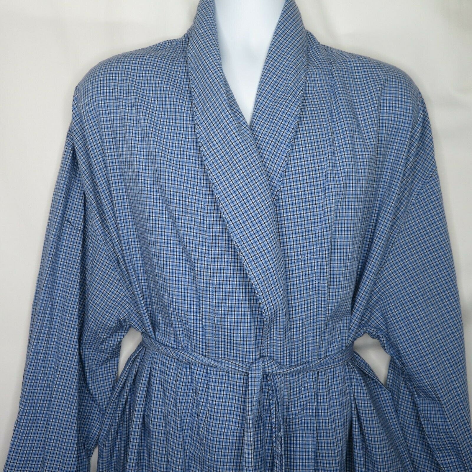 Vintage Polo Ralph Lauren Men's Cotton Plaid Robe Shop THRILLING