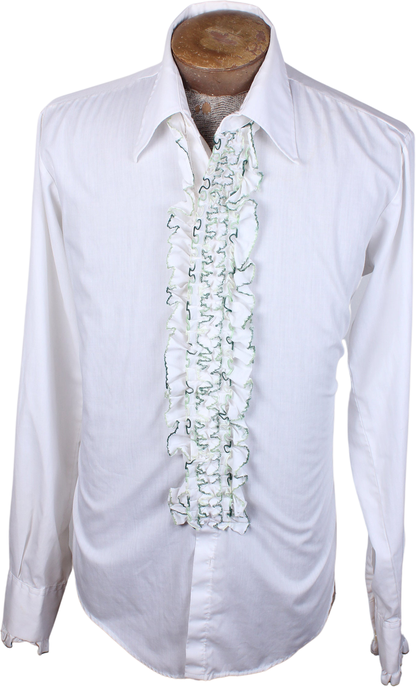 mens ruffled dress shirt Vintage 70's Men's Ruffle Front Tuxedo Formal Shirt by After Six