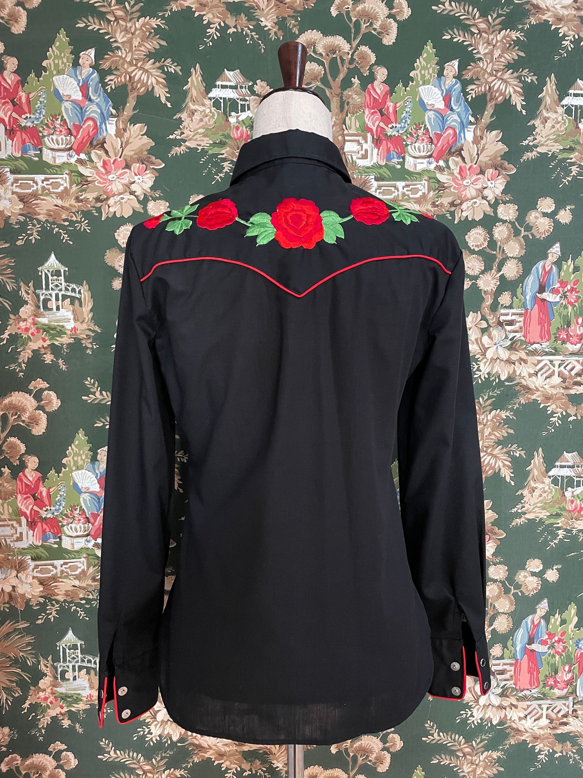 Chemise Western Vintage Karman - Homme Taille L - Manches Longues