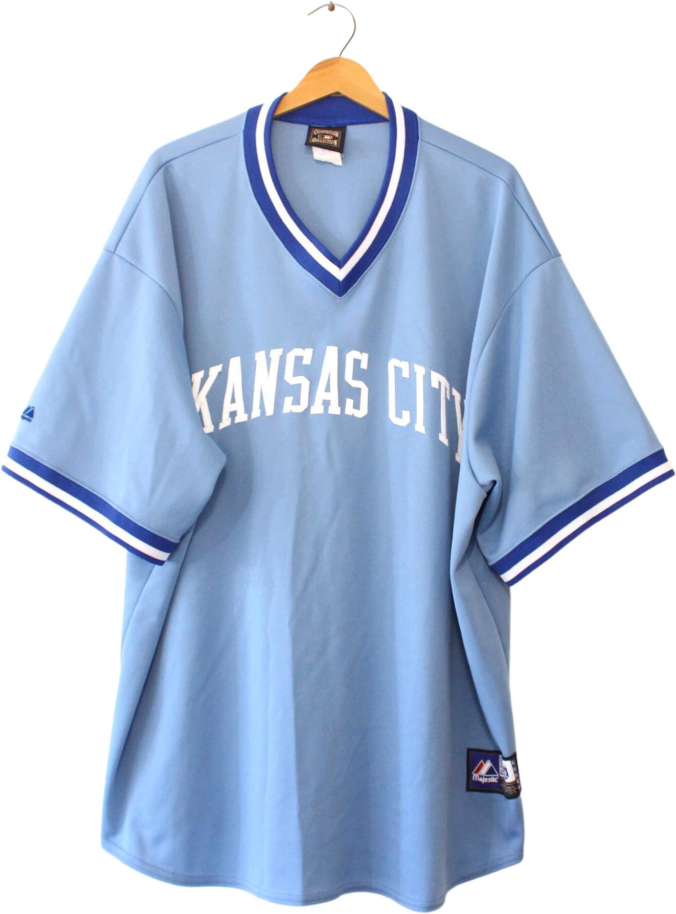 Baseball Jersey Kansas City Royals W/2 Toned Pinstriped Cotton