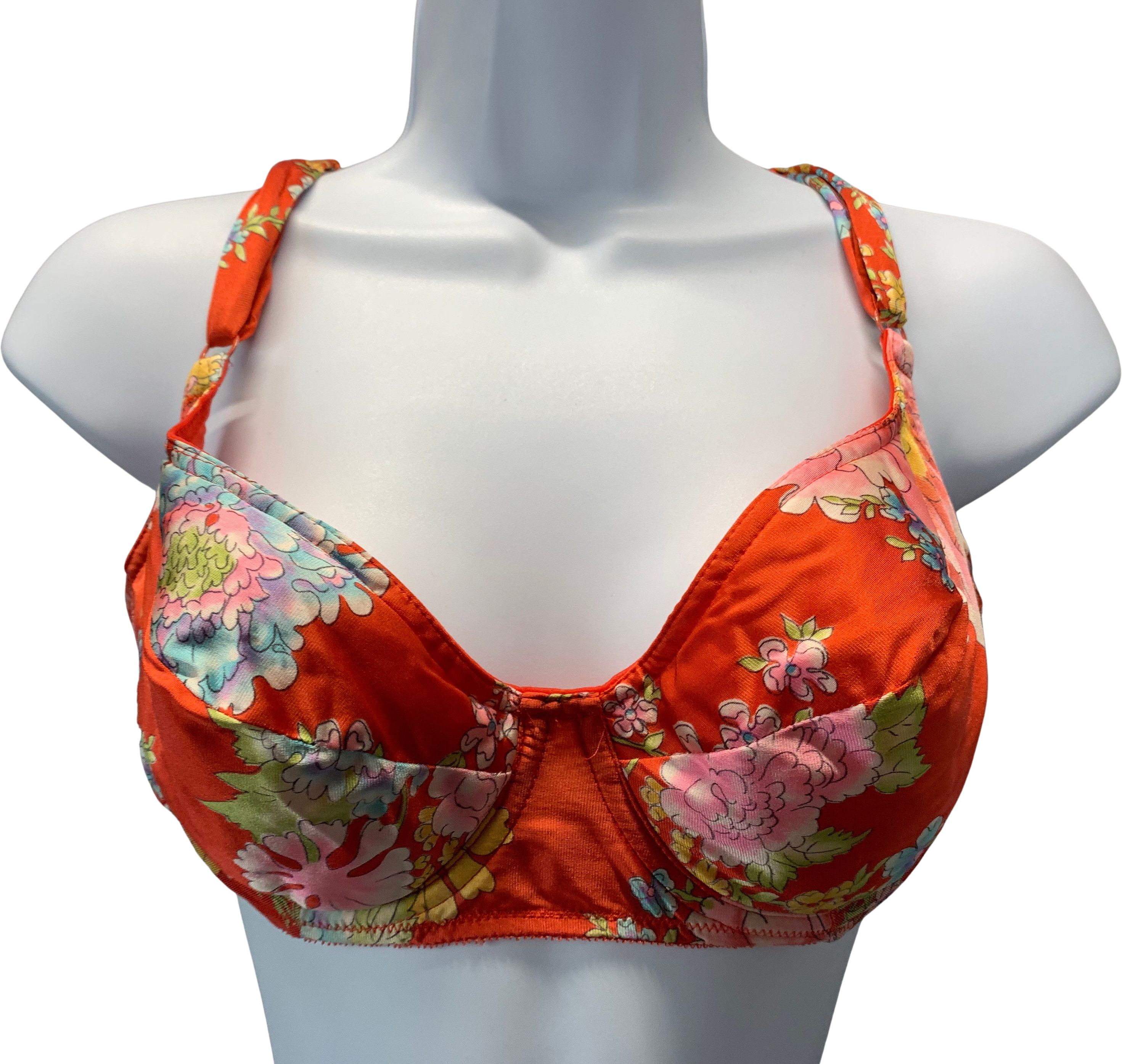 60's Pastel Floral Bullet Bra