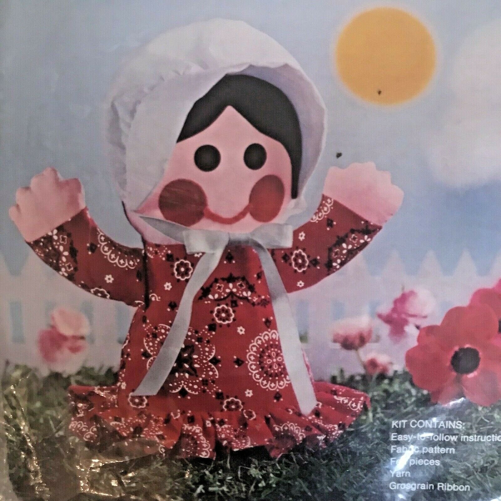 Vintage Avon Needlecraft Doll Making Kit Calico Kate 70s Girl Country Cottage Shop THRILLING