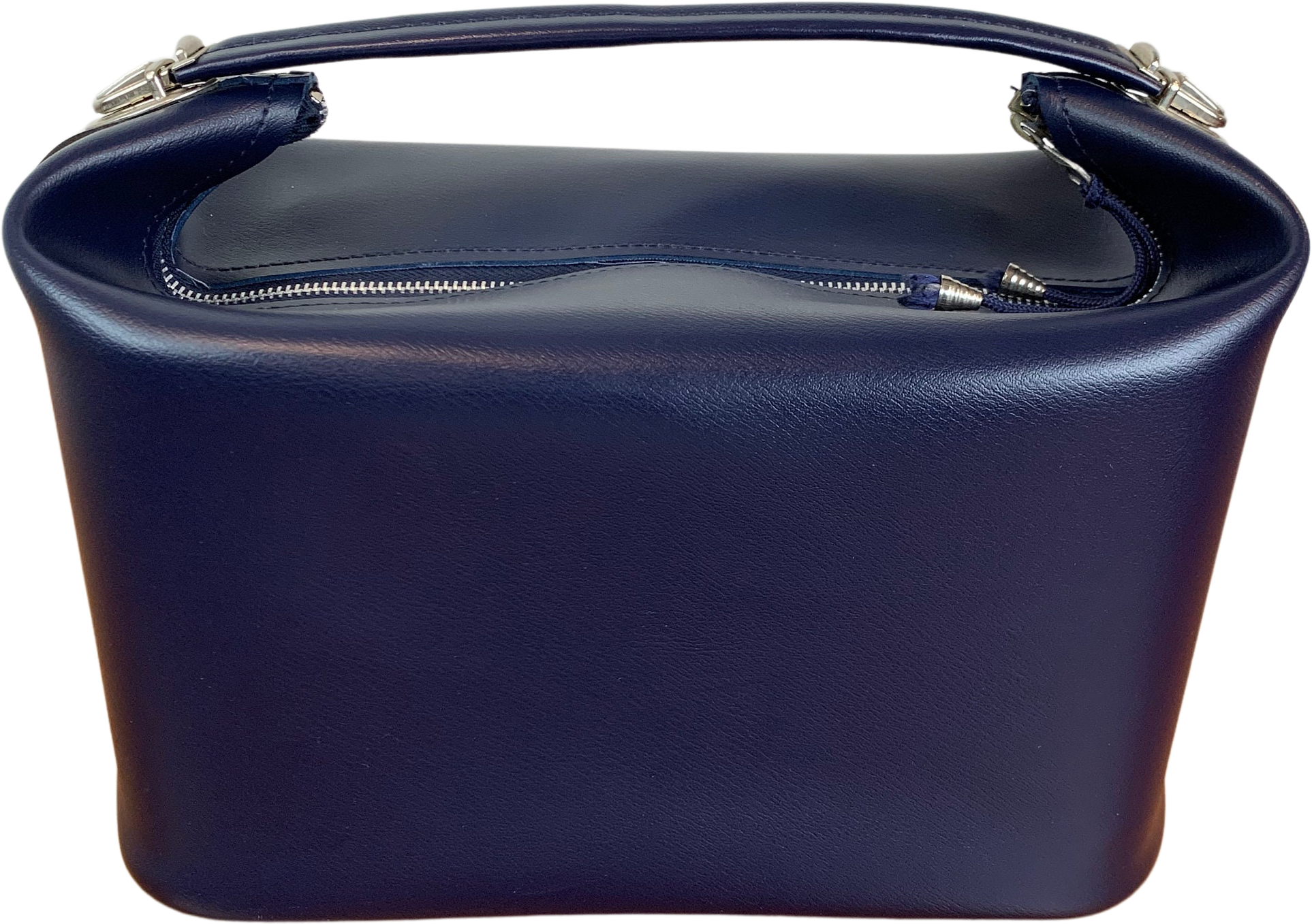 Authentic blue vintage flight attendant bag from the 1960s