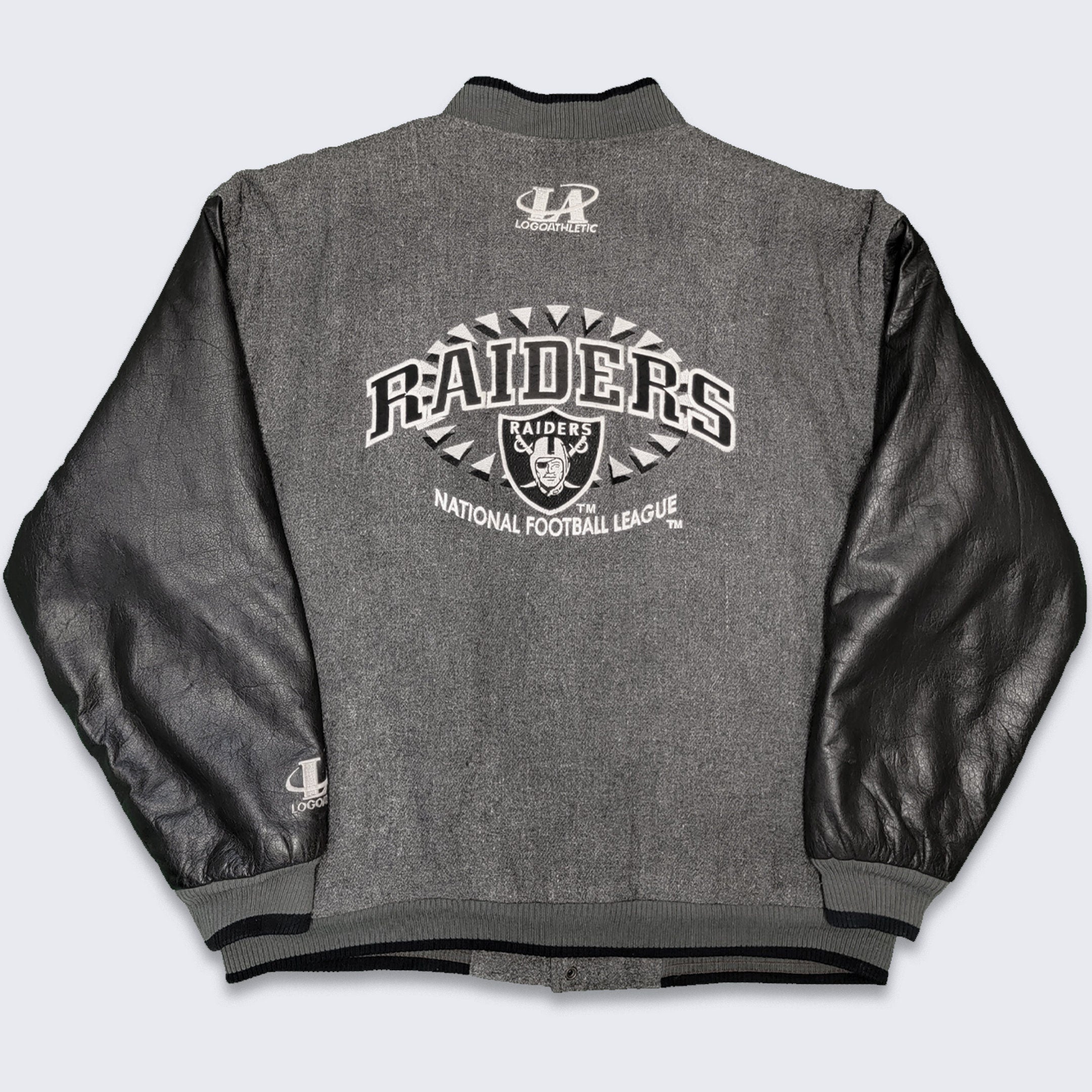 VTG 90s Chalk Line Oakland Raiders NFL Letterman Varsity Jacket