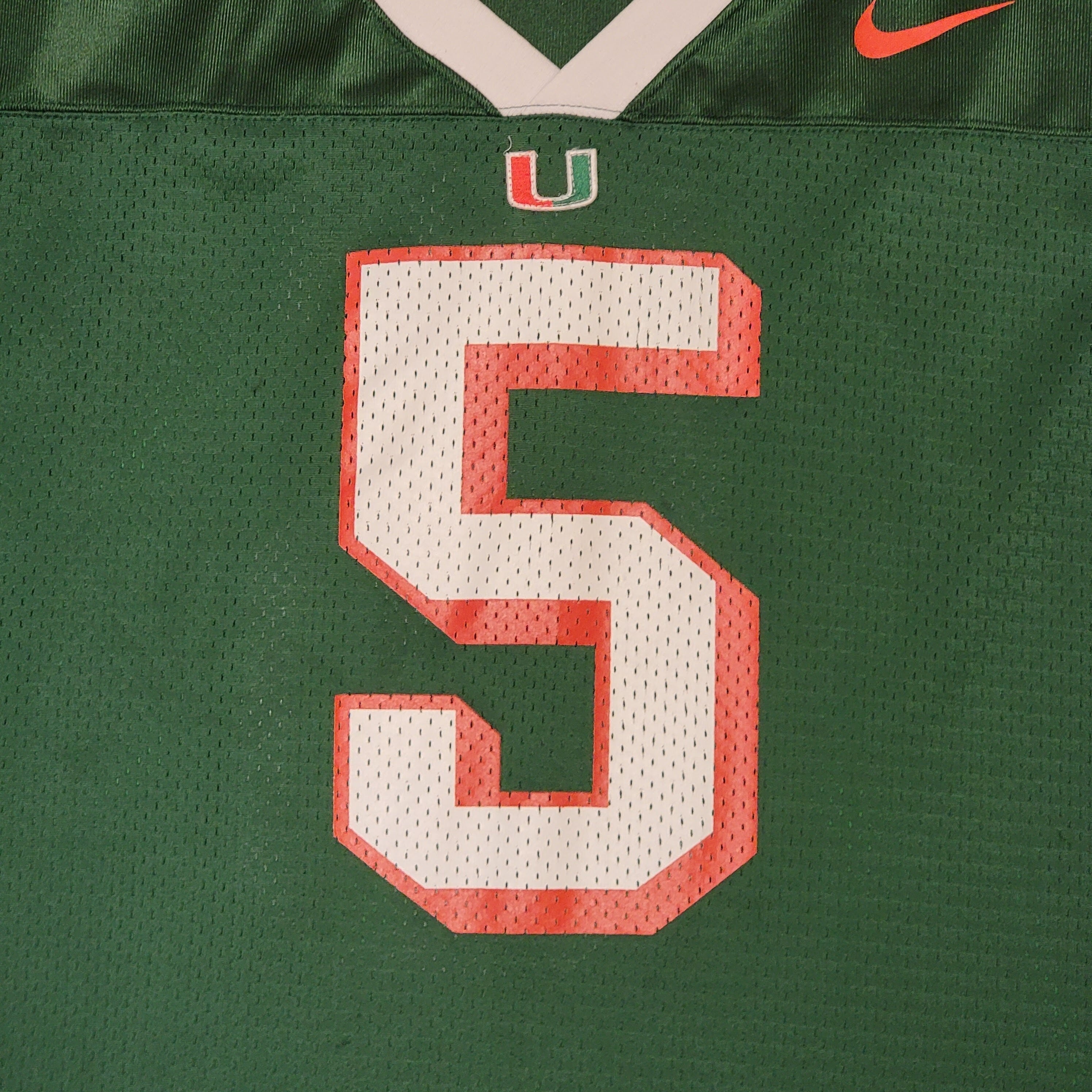 Marc Guillon Miami Hurricanes 2002 Nike Game Worn Orange Football Jersey