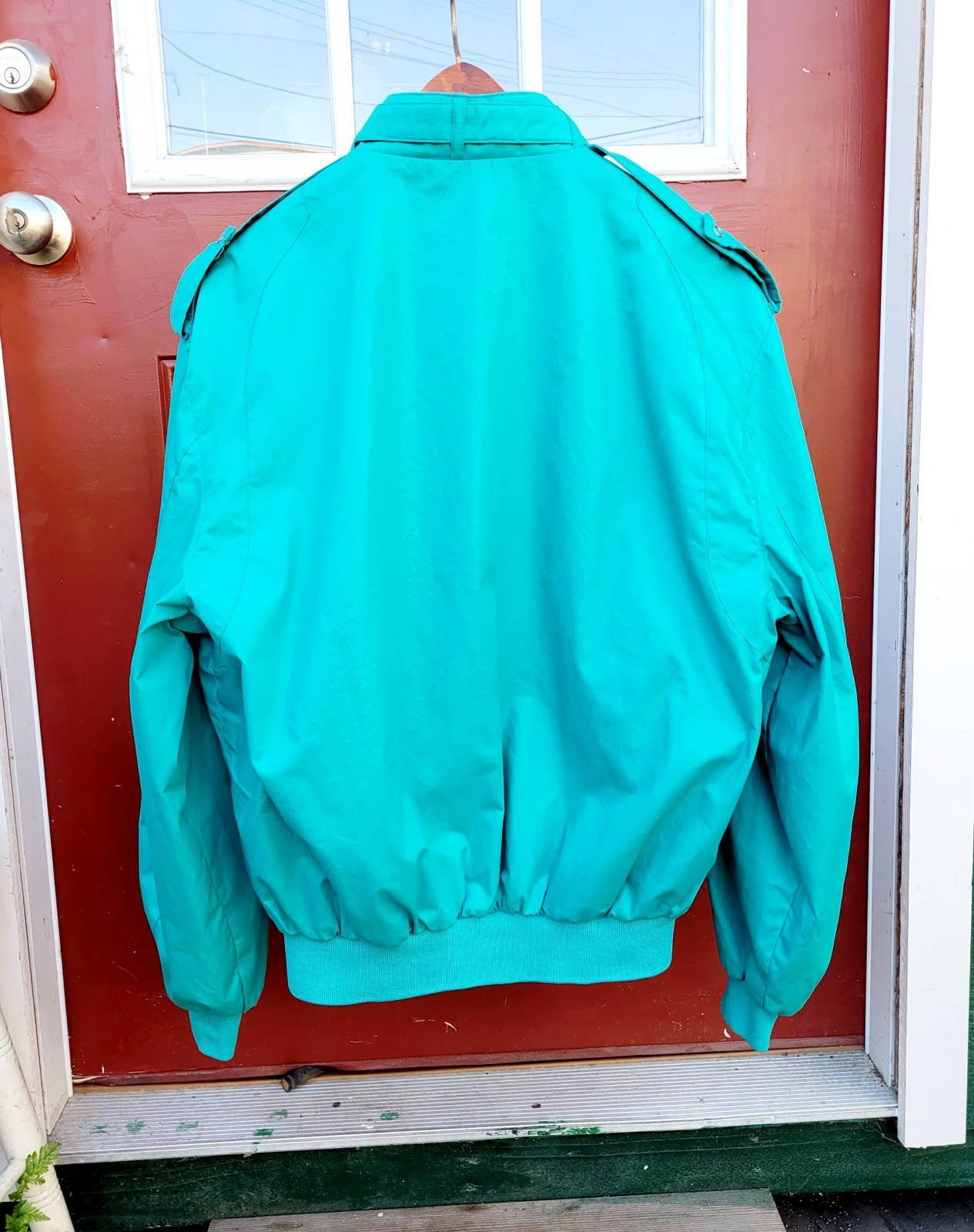 Vintage Members Only Turquoise Gamma Ray Observatory Windbreaker