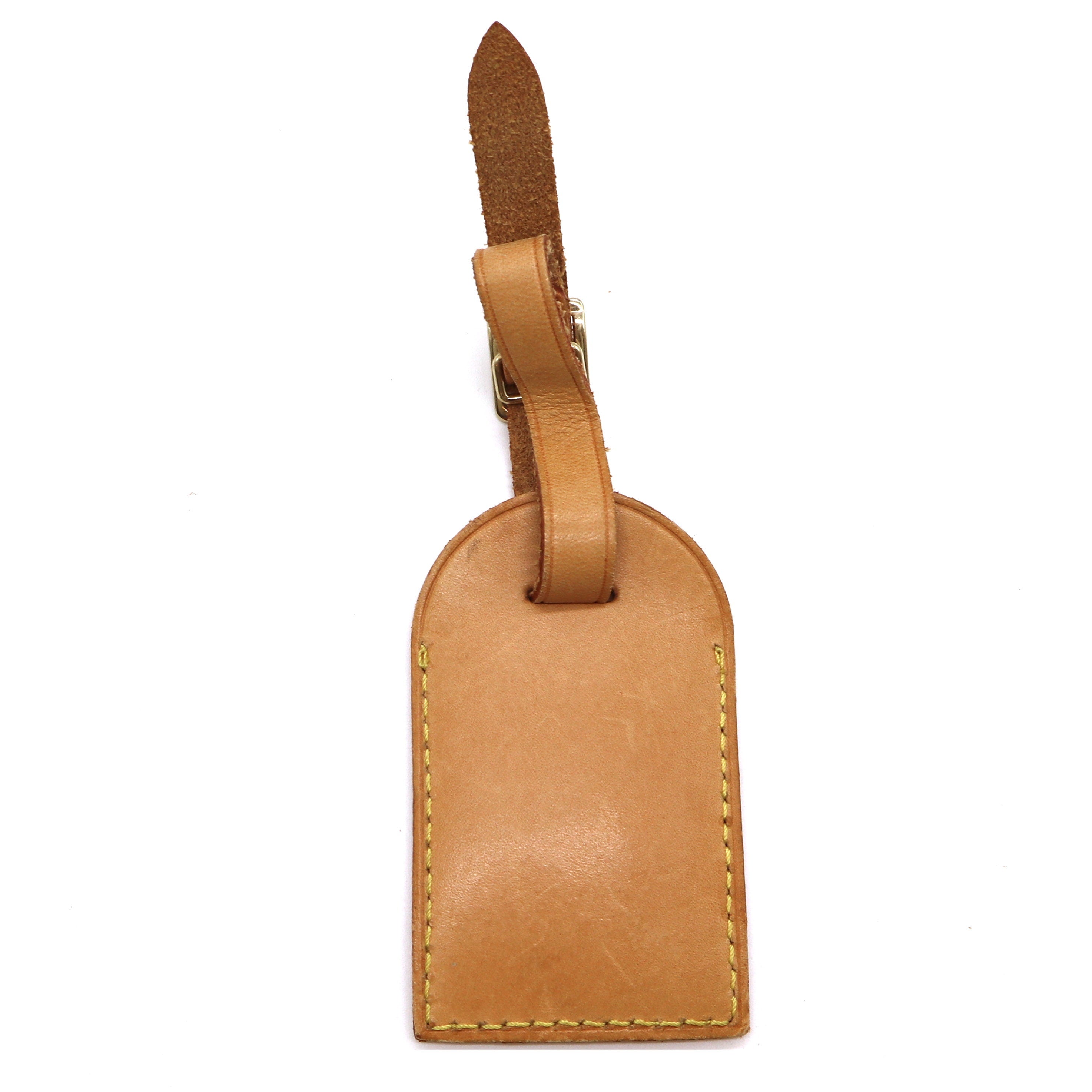 Vintage Keepall Leather Luggage Tag Monogram Logo by Louis Vuitton